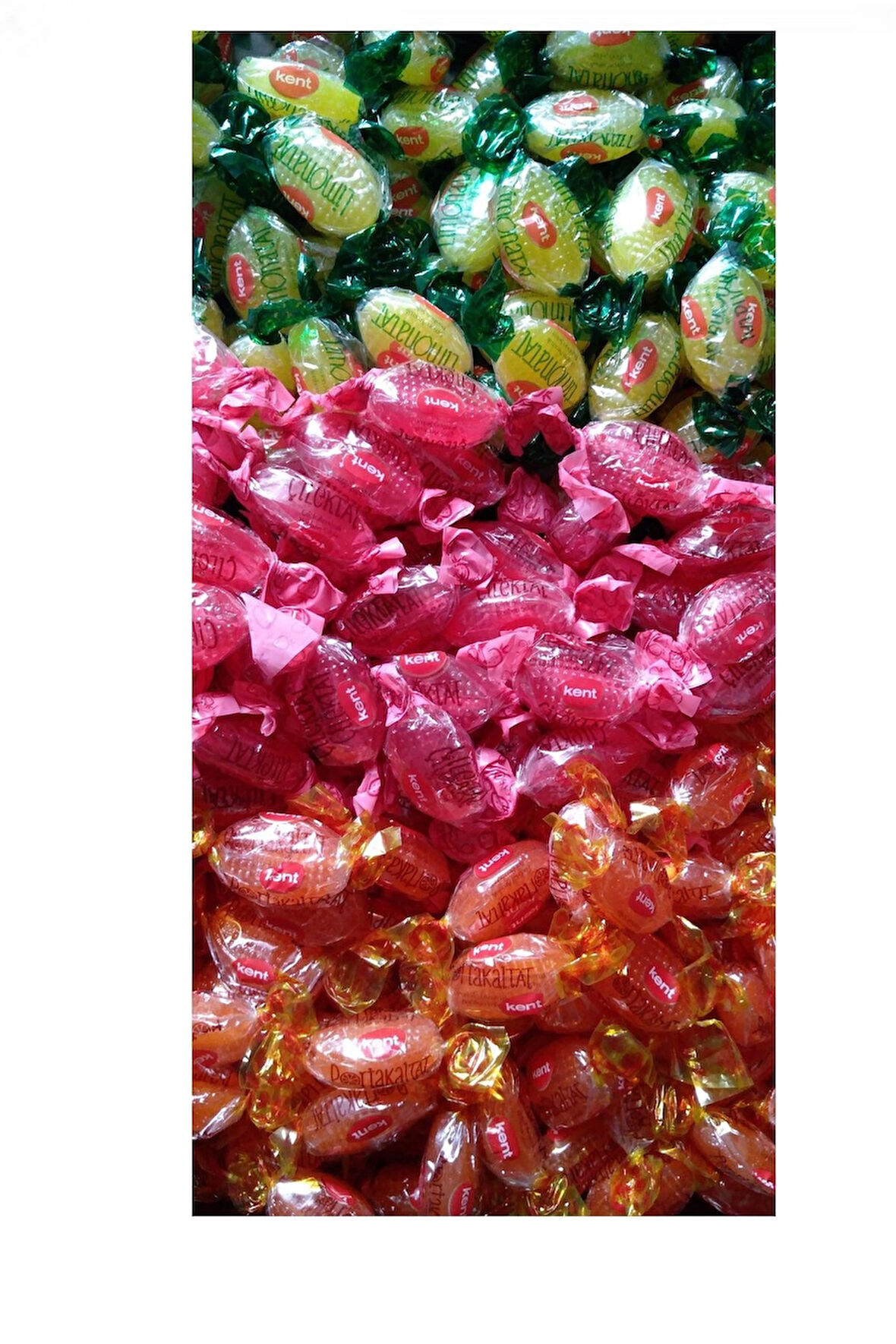 1 Kg. Karışık Şeker (Çilektat, Limontat, Portakaltat)