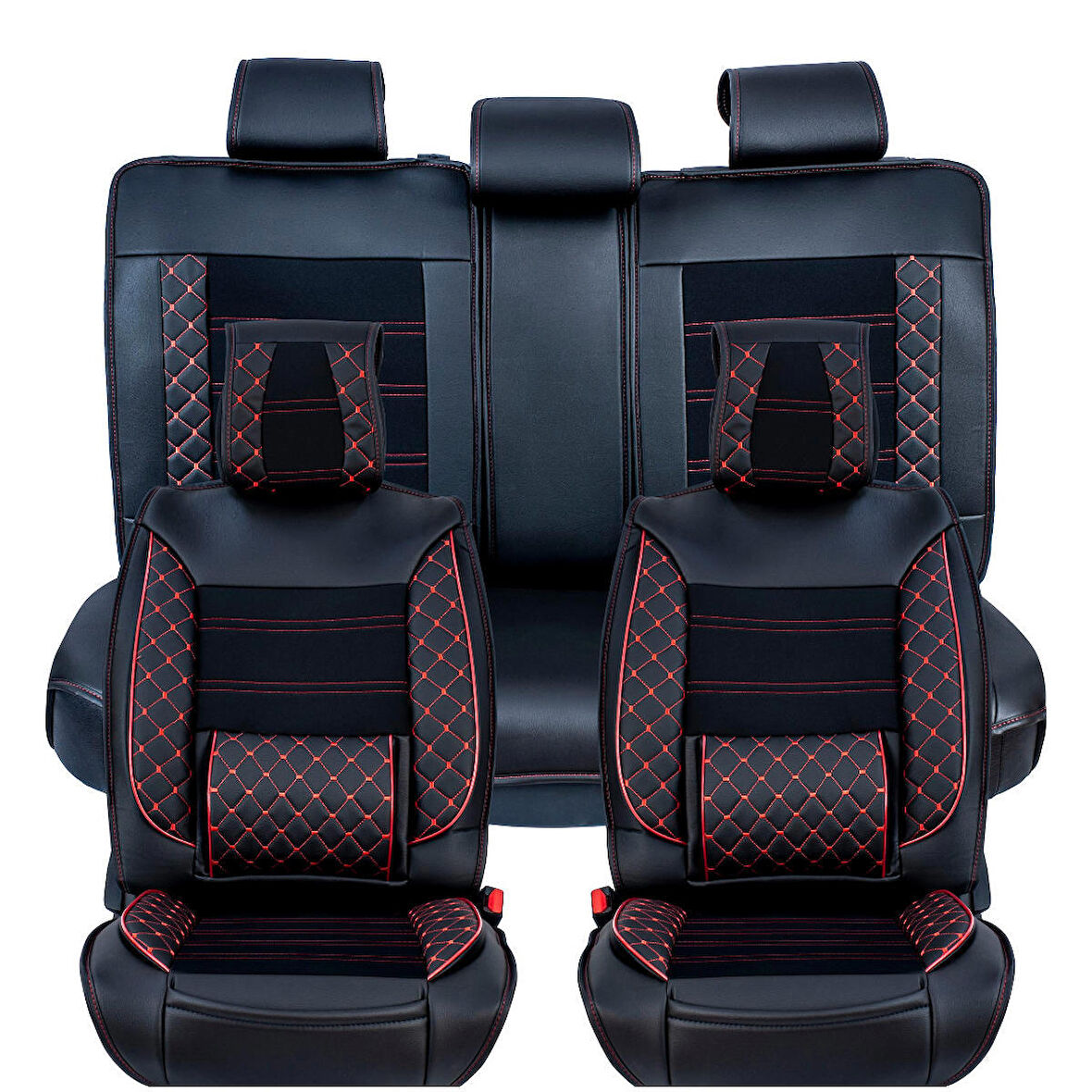 
Volvo 960 Lüx Deri Oto Koltuk Kılıfı Ön Arka Takım (MARS) SİYAH KIRMIZI