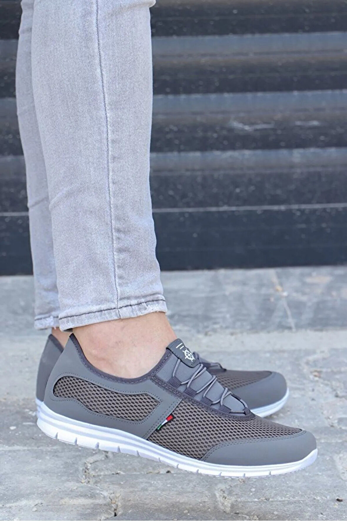 Kevın Füme Beyaz Rahat Taban Günlük Yürüyüş Koşu Erkek Sneaker Spor Ayakkabı KEVIN-5045