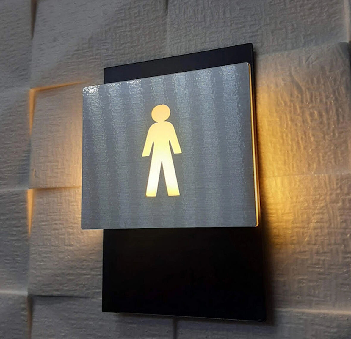 Kadın&erkek Ikonlu Işıklı Wc Yönlendirme Seti