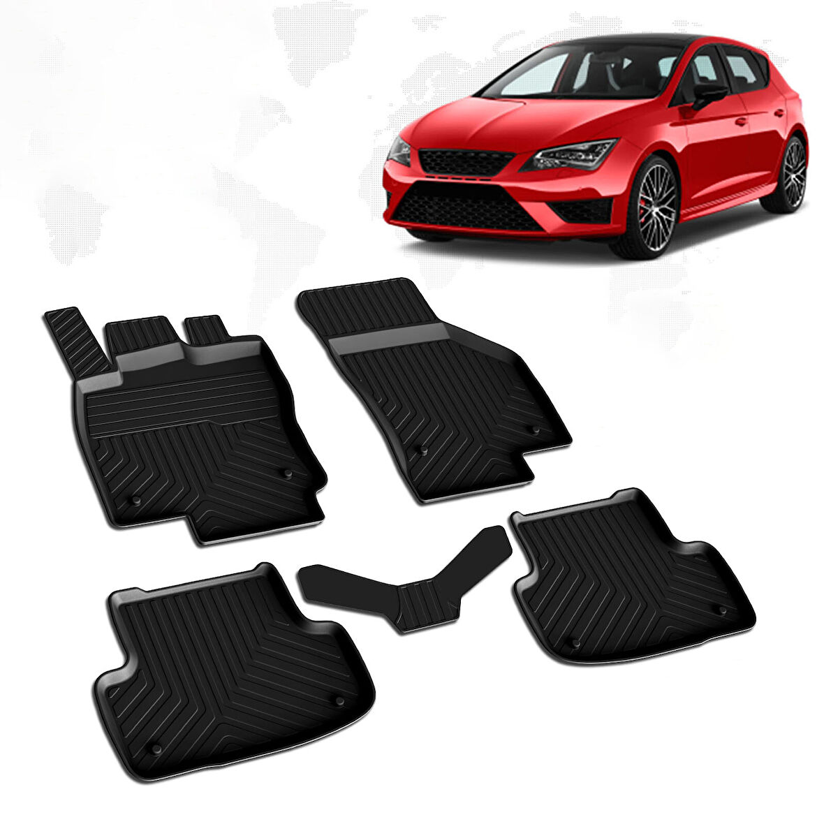 Seat Leon 4D Havuzlu Paspas 2013-2020 A+Kalite