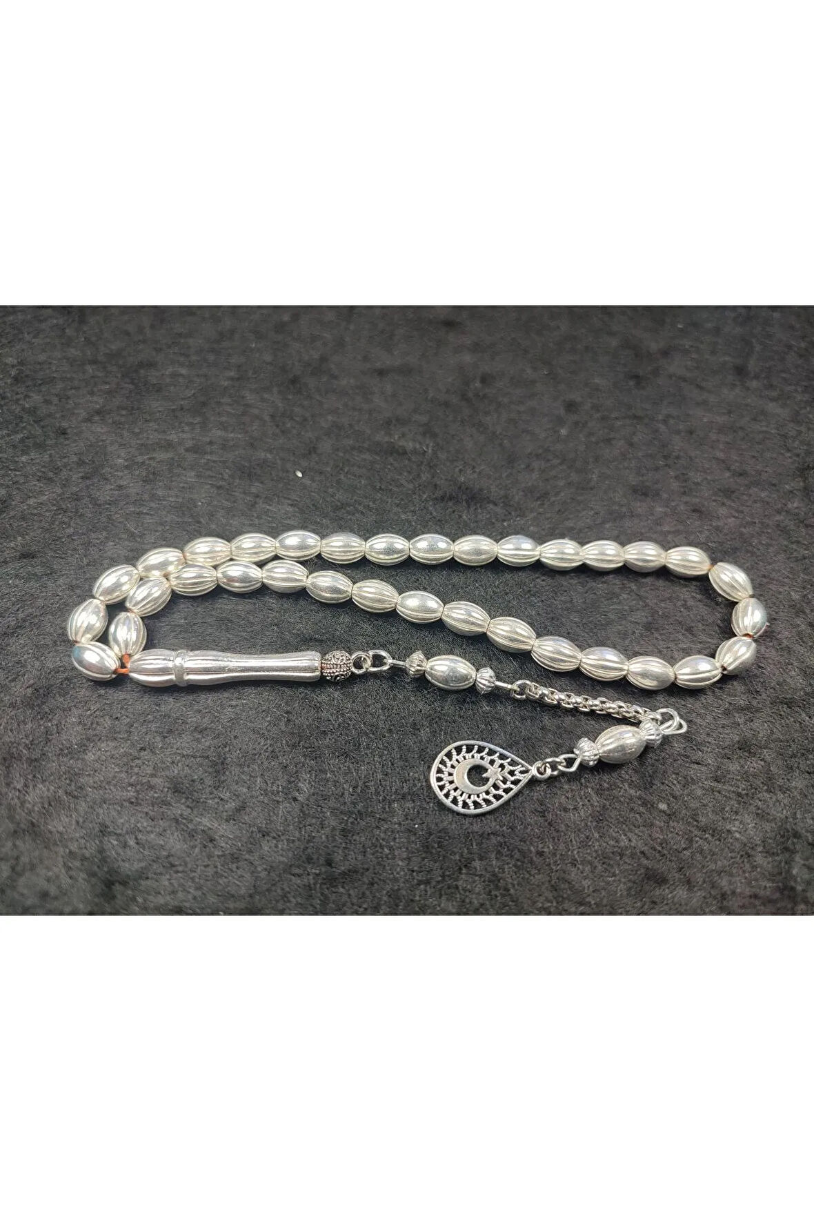 El Boy Olarak Hazırlanmış Alman Gümüş Tesbih Sertifikalı 5691