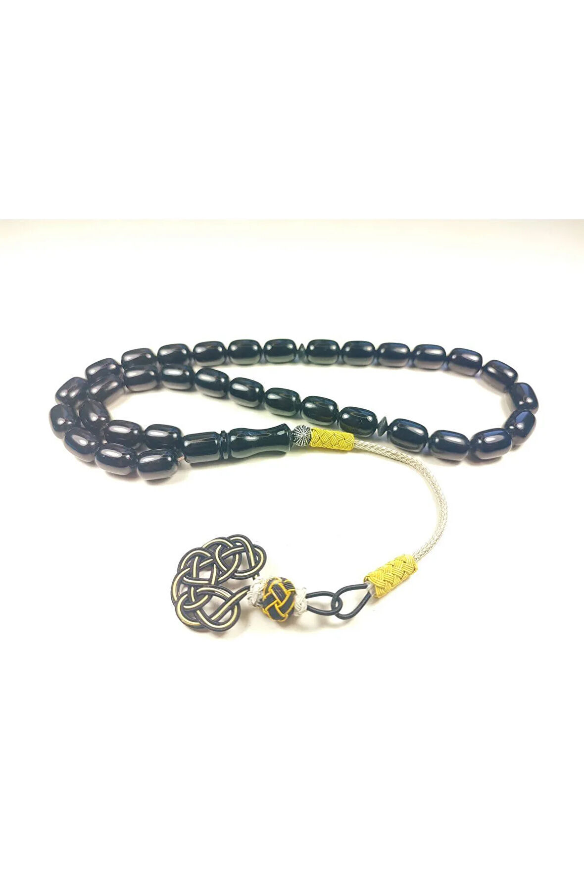 Şekvet Alkan Usta Eseri Kazaz Püskül Kombinli Objeden Yapılma Eski Sıkma Kehribar Sertifikalı 5704