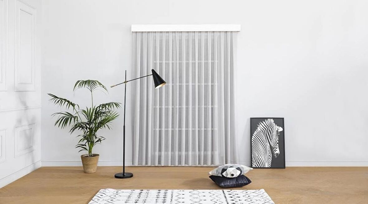 Massarelli Keten Folded Tül Gri Pilesiz