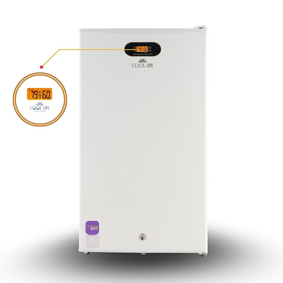 Cool Life Çift Sistem 91 Litre Beyaz Dijital Göstergeli 12/24/220 V Buzdolabı