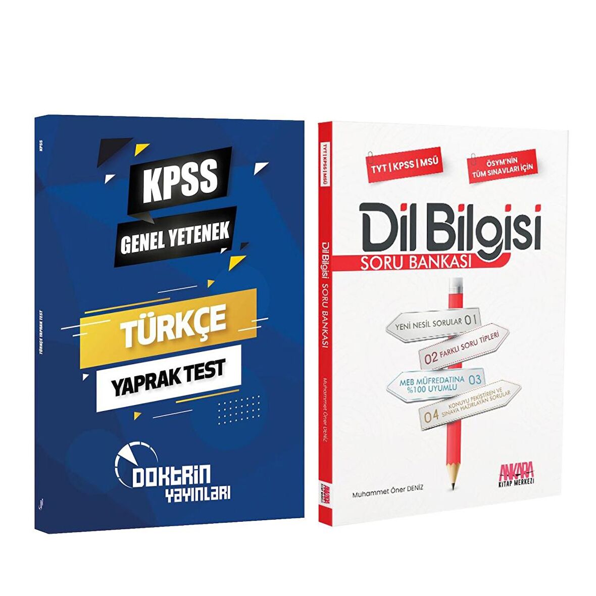 Doktrin KPSS Türkçe Yaprak Test ve AKM Dil Bilgisi Soru Bankası Seti 2 Kitap