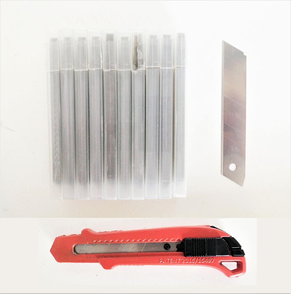 Rambo Tools 100 Adet Maket Bıçağı Yedek Ağzı + Bay-Tech Kalite Maket Bıçağı Hediye
