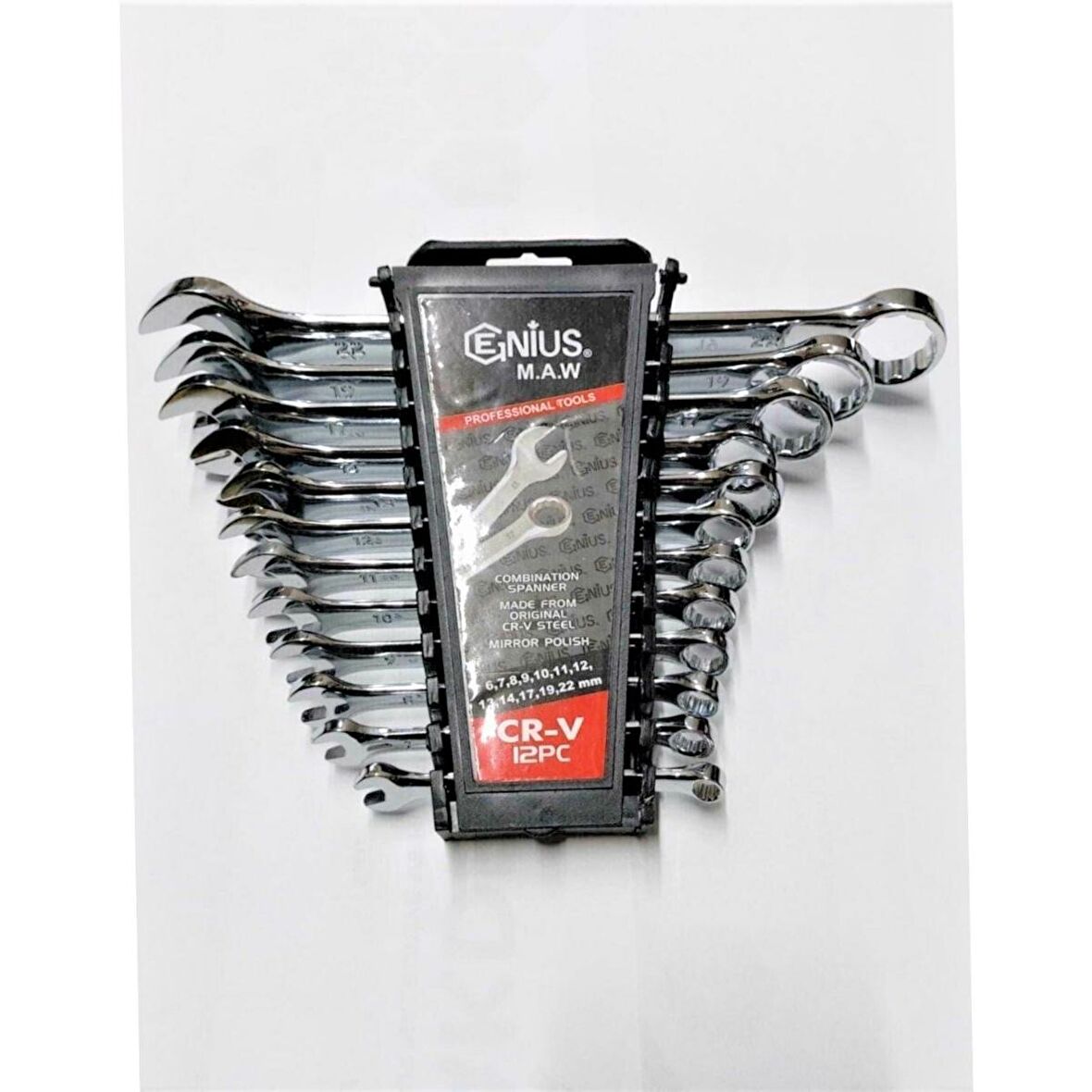 Genius M.A.W. 12 Parça Kombine Anahtar Düz Yıldız Takım Seti