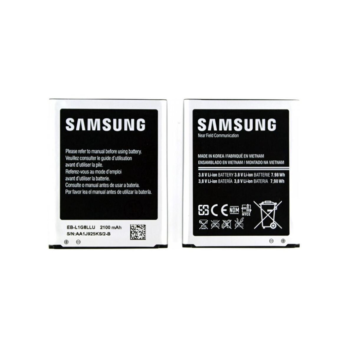 Samsung Galaxy I9300 S3 Için Samsung EB-L1G6LLU 2100 Mah Batarya