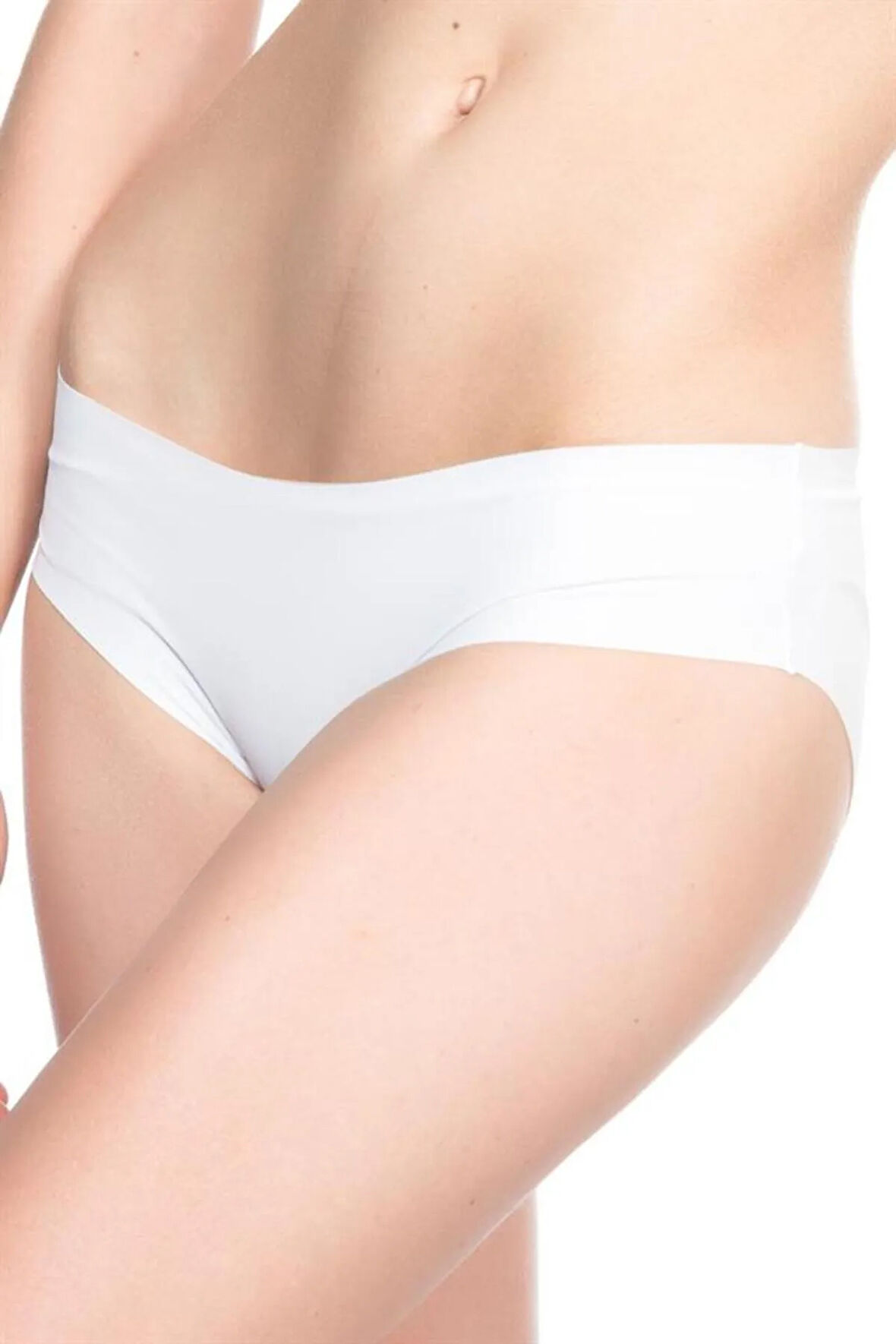 Beyaz 2818 Slip Külot Lazer Korse