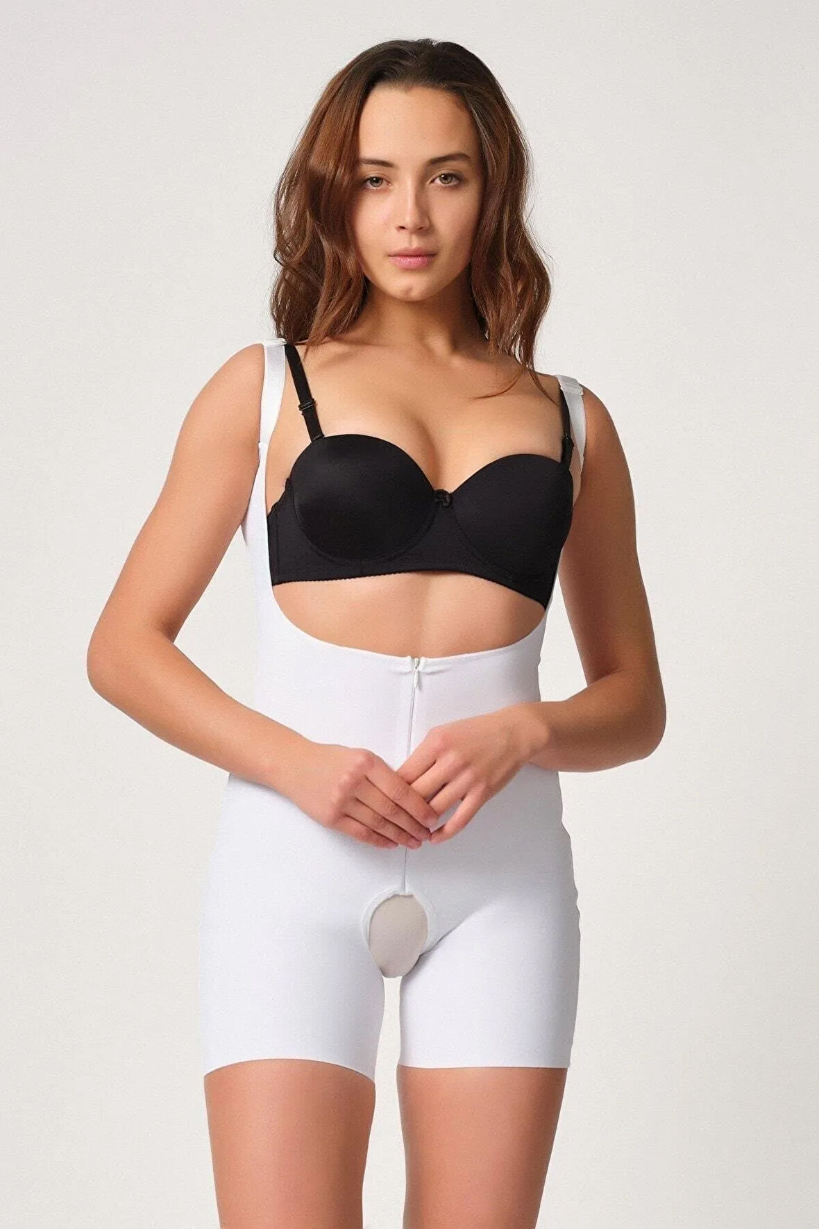 Kadın Bej Antiselülit Popo Açık Boxer Korse