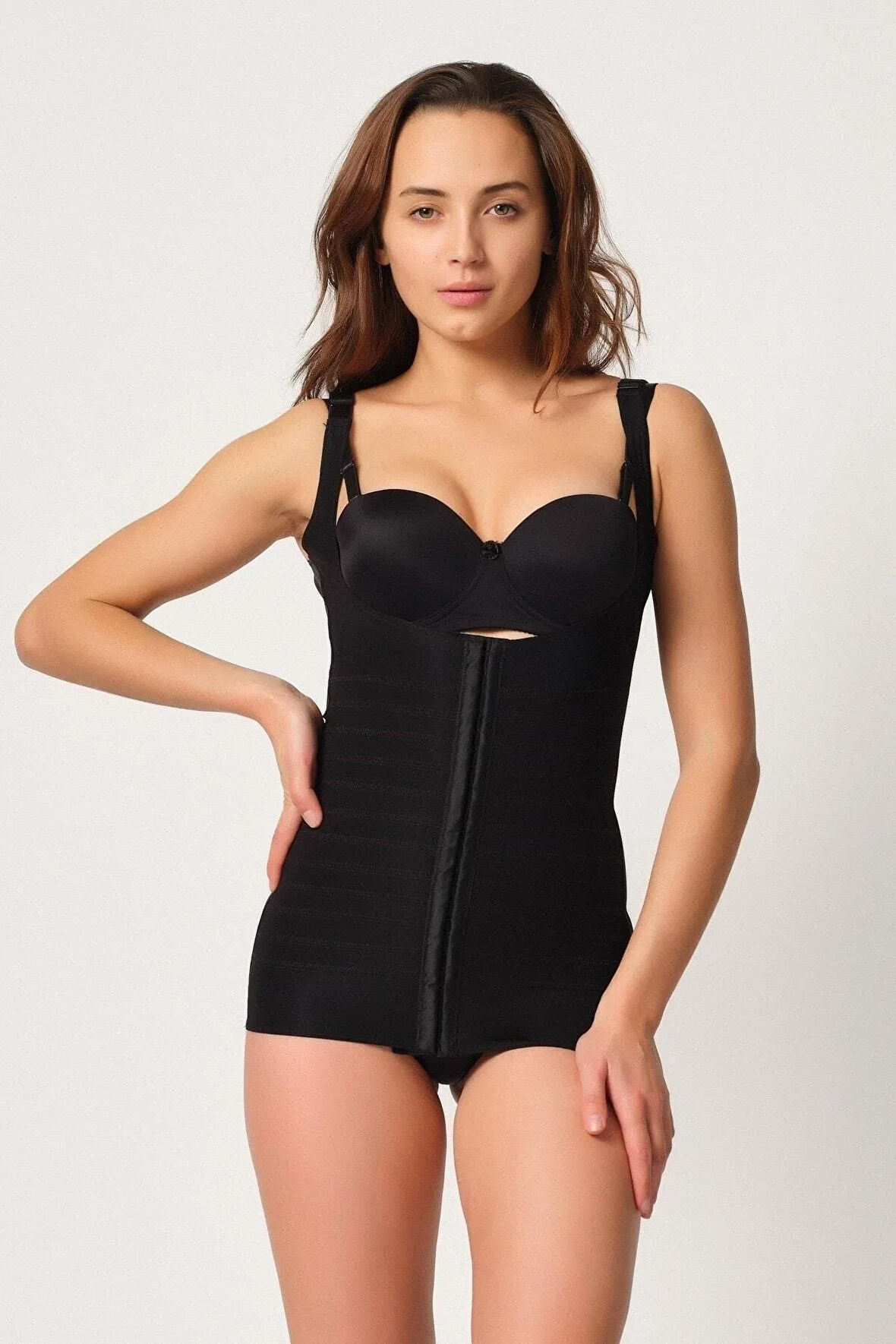 2916 Karyoka Destekli Agraflı Yelek Korse