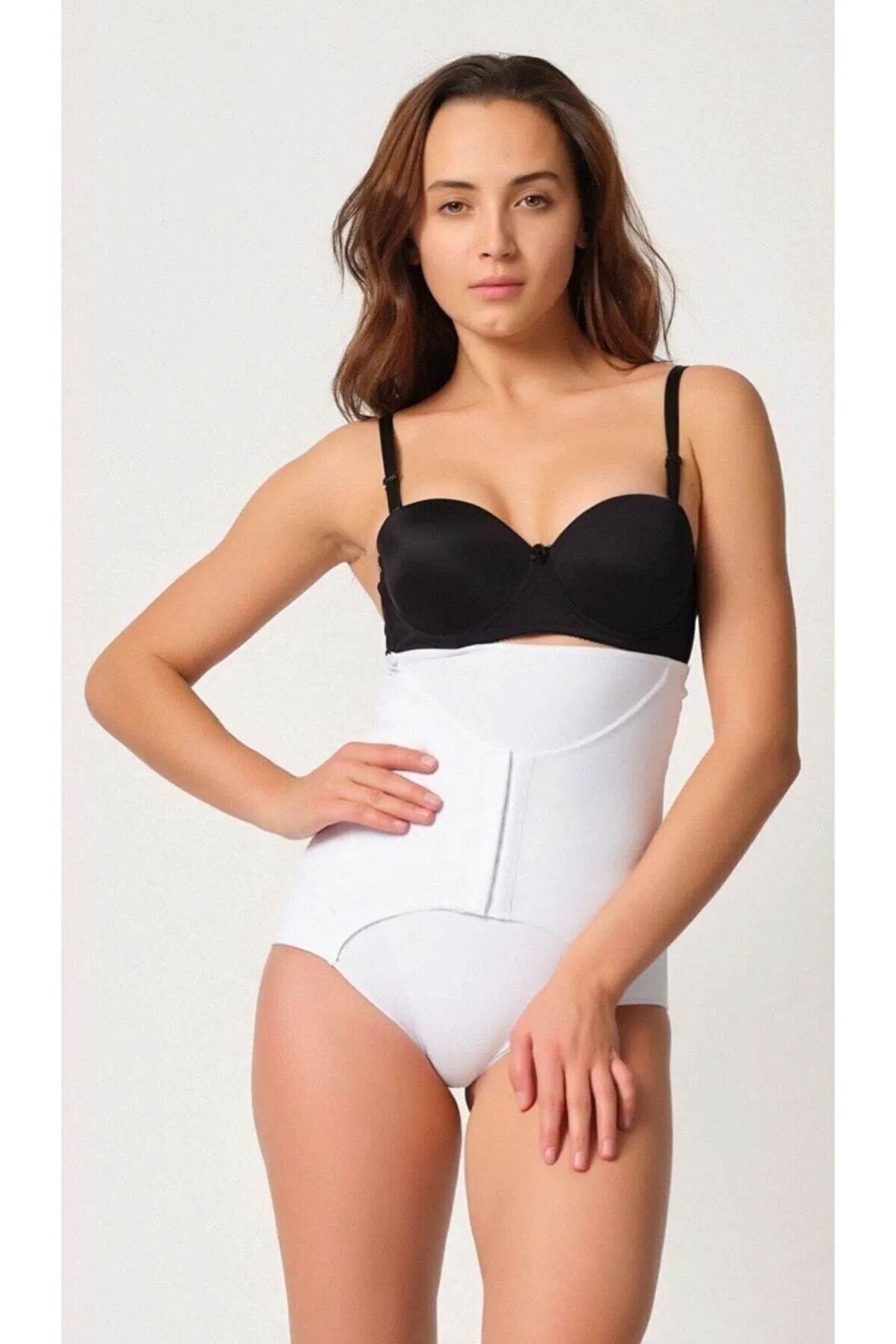 2932 Kadın Yelek Agraflı Lazer Kesim Slip Korse