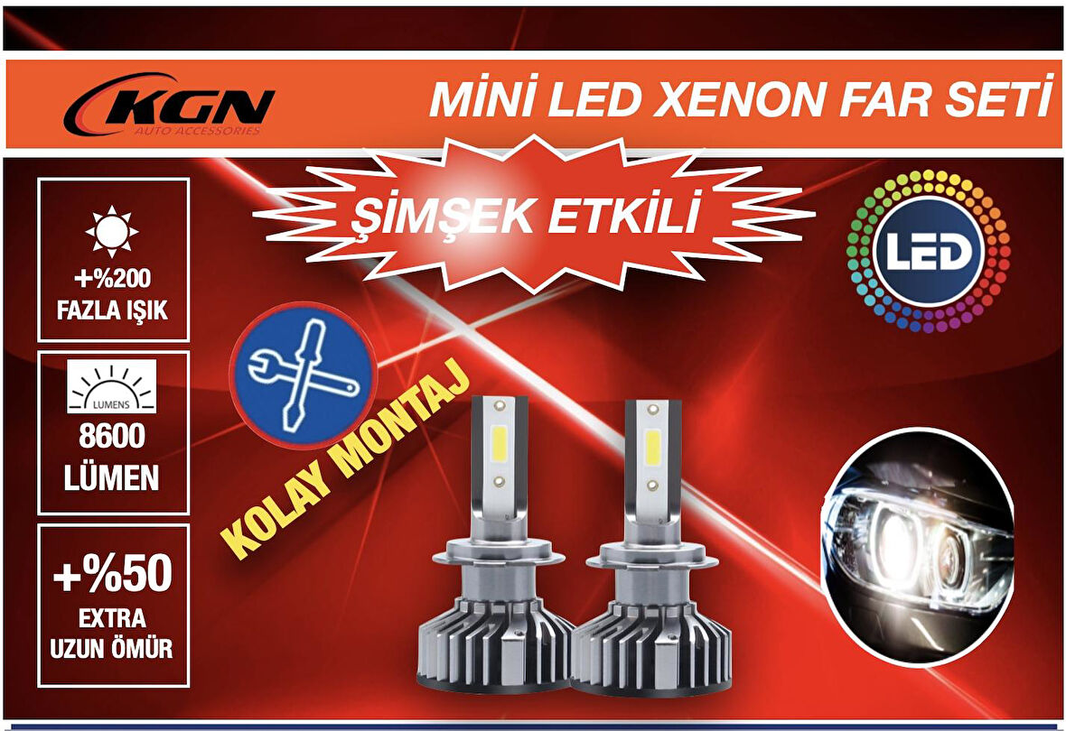 KGN MİNİ TURBO LED XENON H3