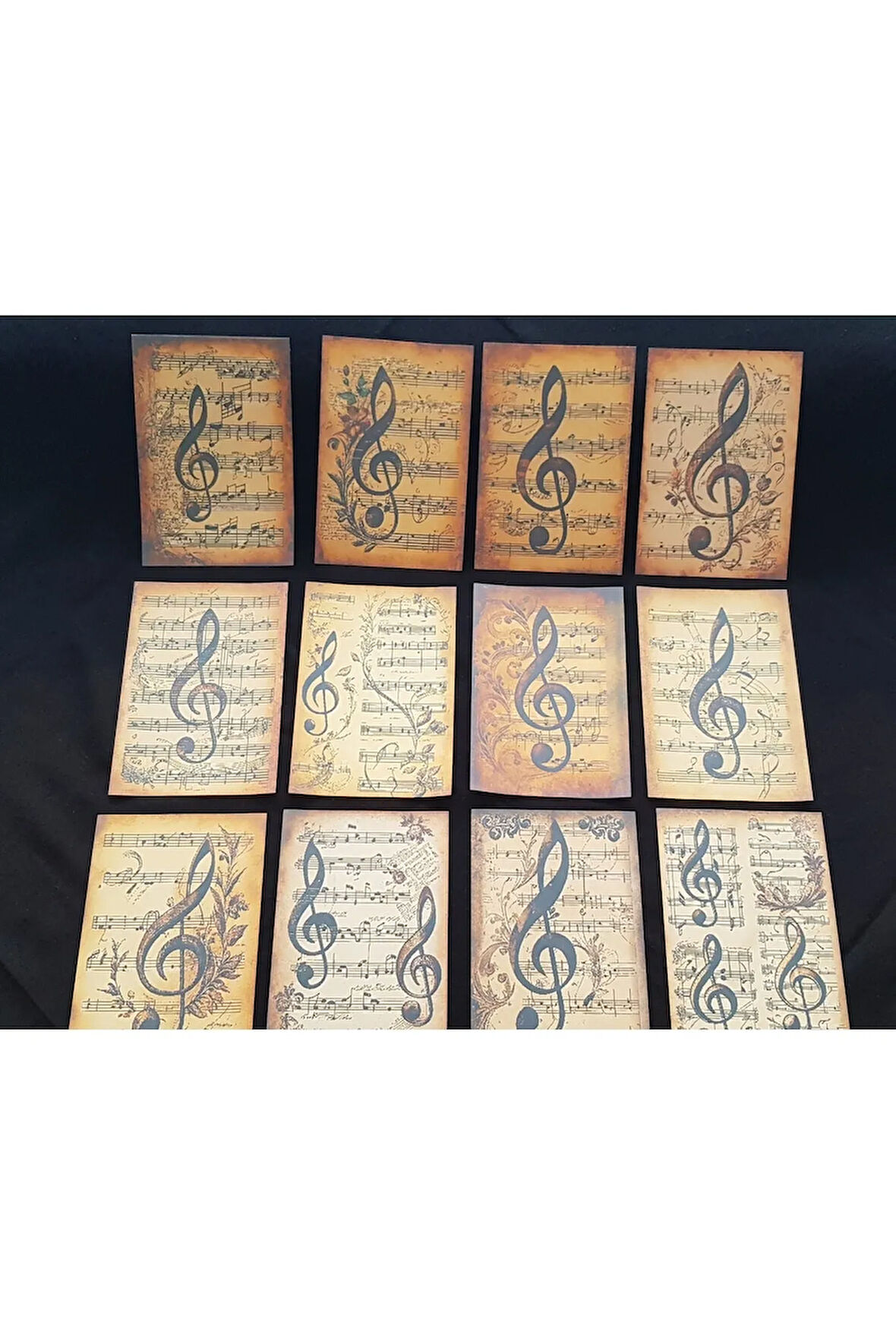 Notalar (24 Adet) Bullet Journal Vintage Kağıt Seti Scrapbook