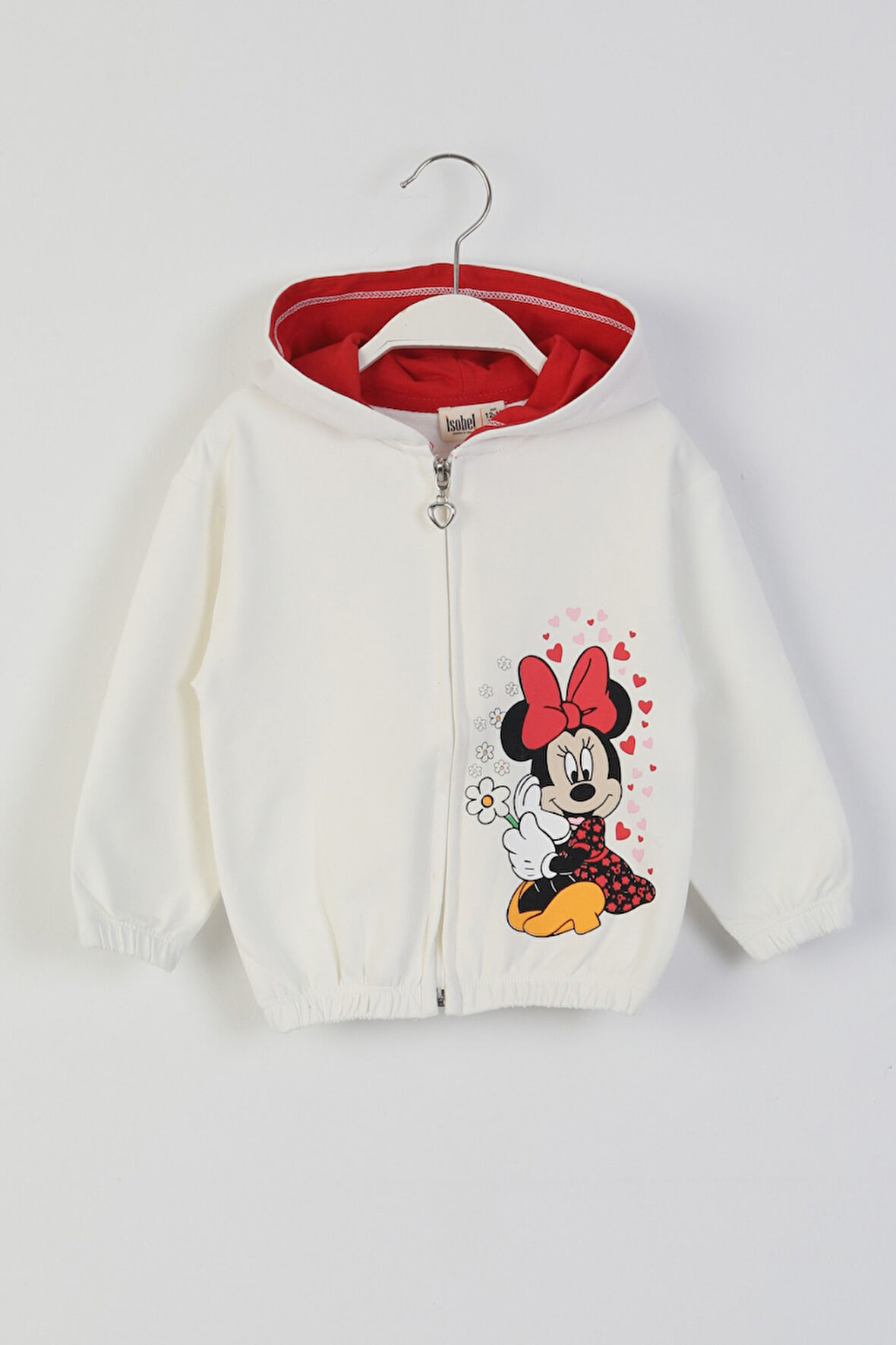 İSOB M.Mause Desenli Kız Çocuk Kapşonlu Hırka 9-36 Ay 20701