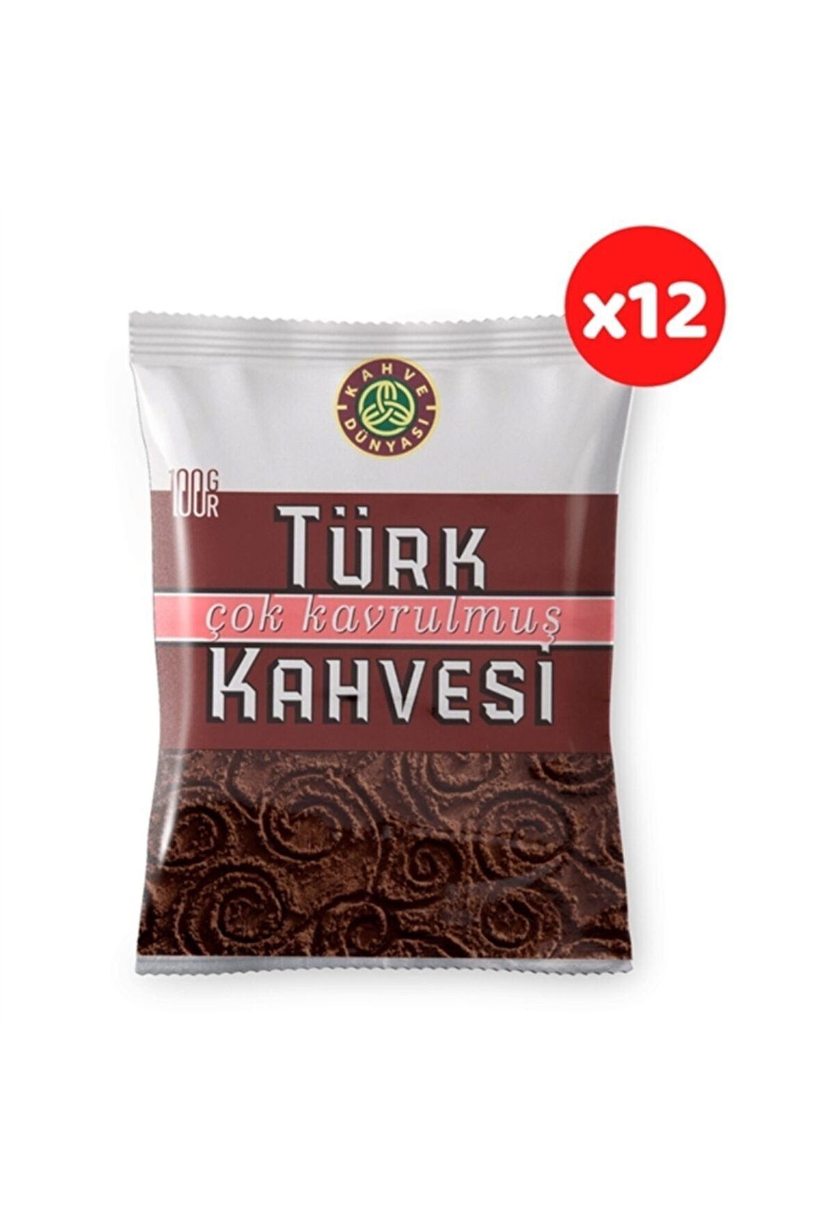 Kahve Dünyası Çok Kavrulmuş Türk Kahvesi 100 gr x 12 Adet