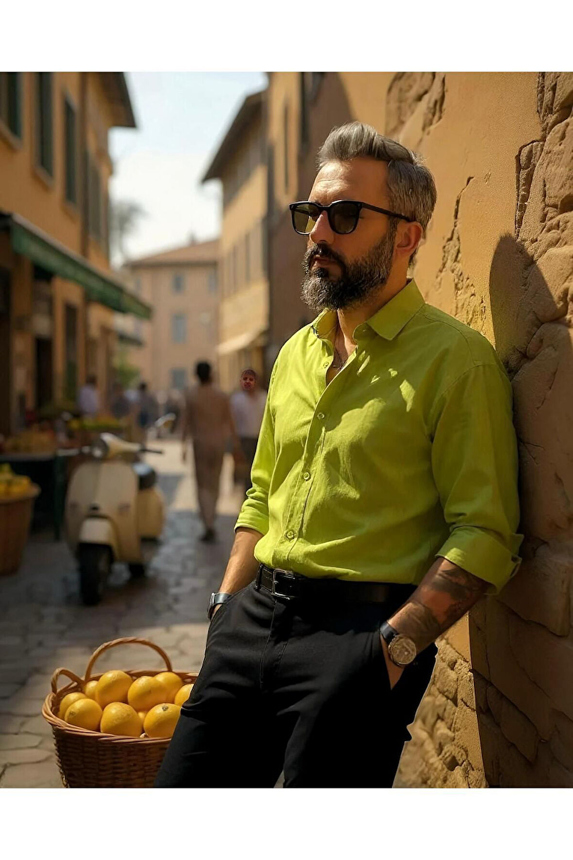 Regular Fit Keten Pamuk Erkek Gömlek