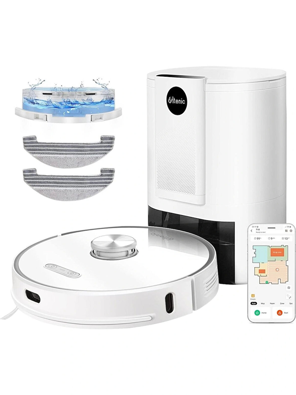 Ultenic T10 Çöp İstasyonlu Akıllı Robot Süpürge