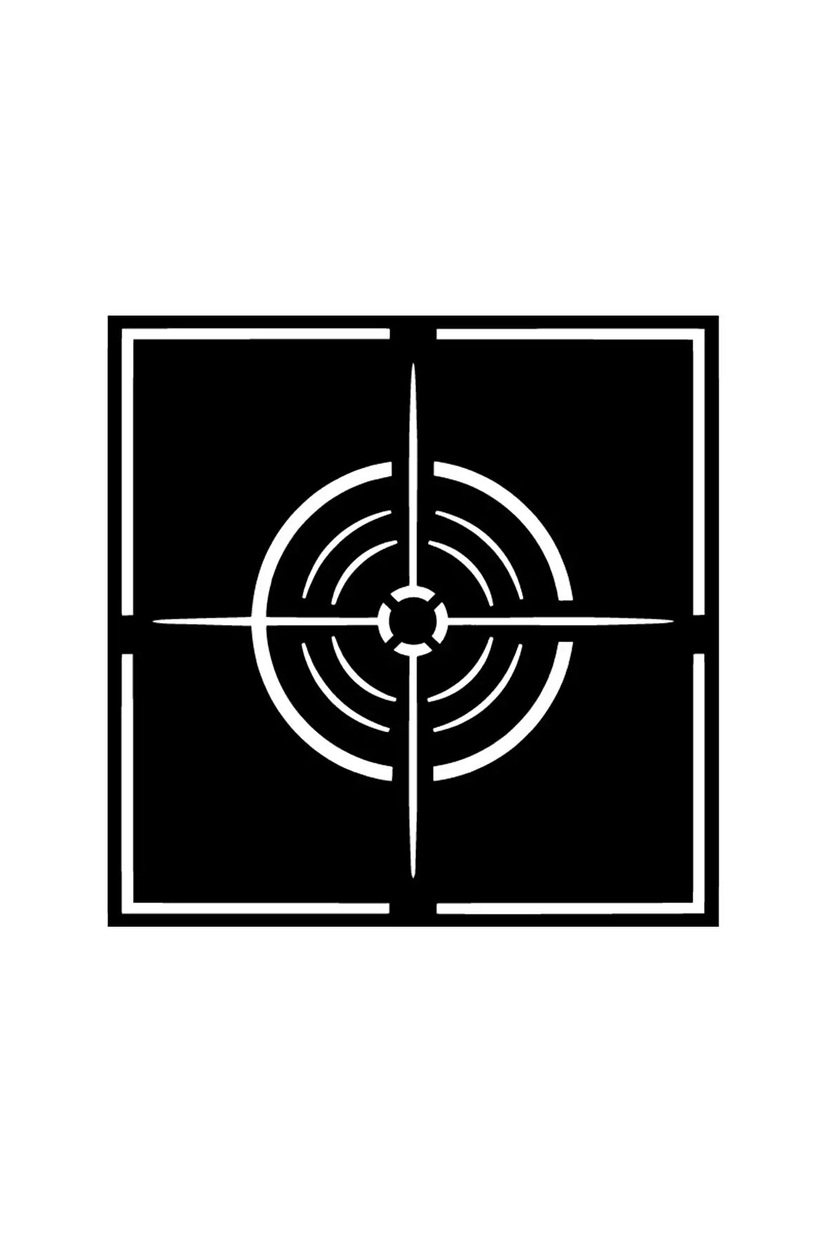 Geometrik Hedef Sticker (Oto-Motor-Laptop-Duvar-Dekor) 30 x 30 cm
