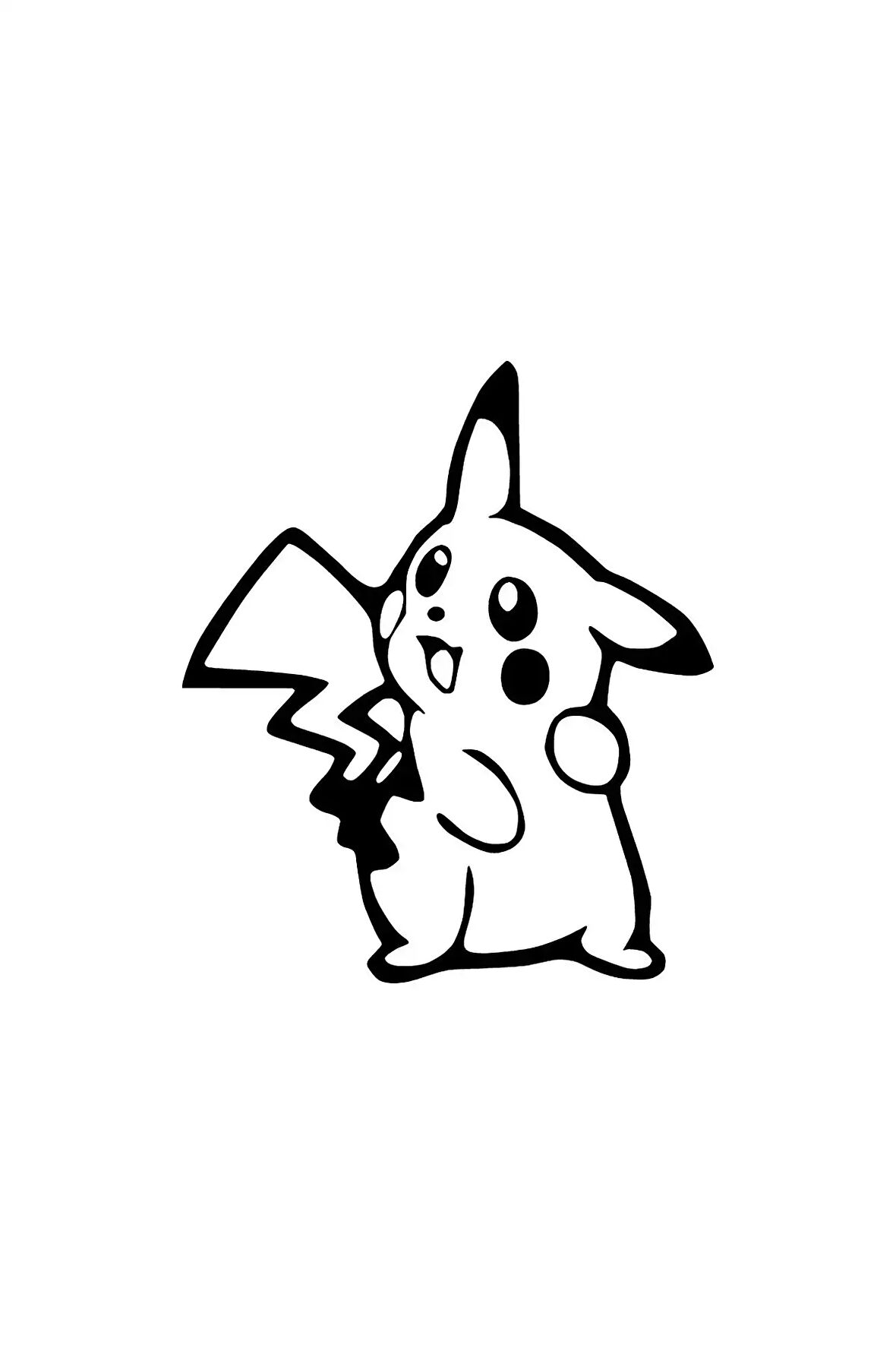 Pikachu Sticker (Oto-Motor-Laptop-Duvar-Dekor) 10 x 12 cm