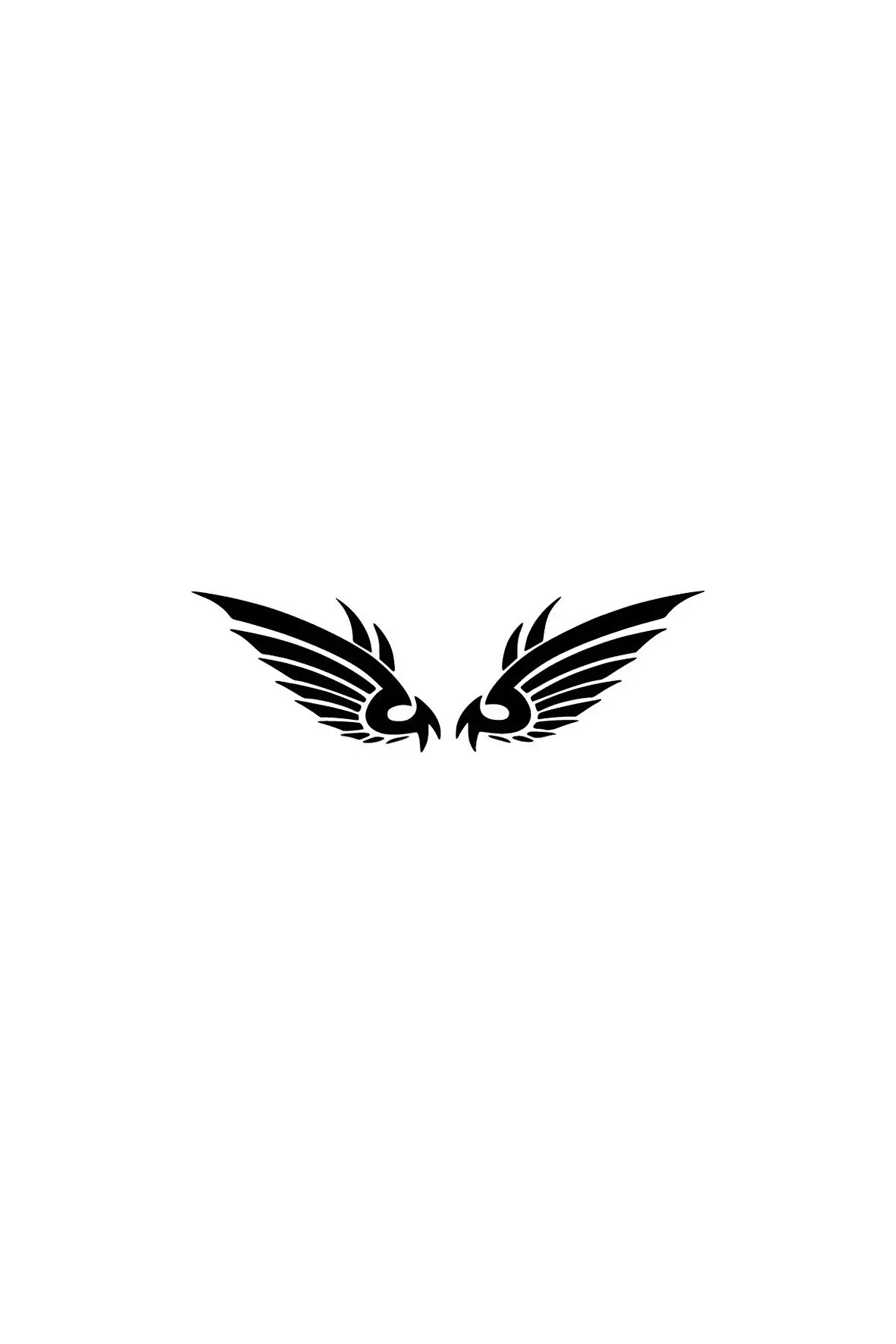 Kanatlar Sticker (Oto-Motor-Laptop-Duvar-Dekor) 10 x 4 cm