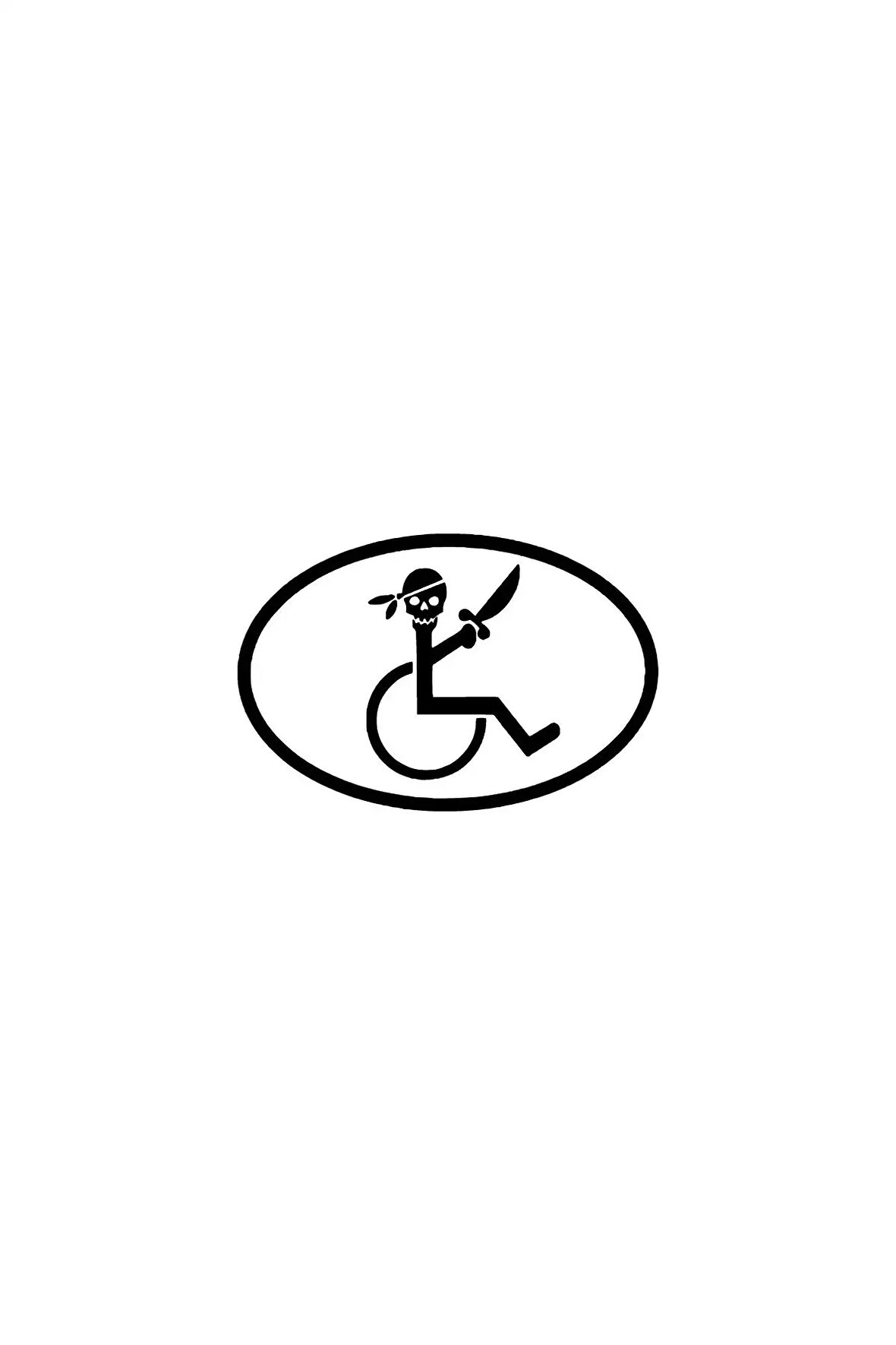 Kurukafa Engelli Sticker (Oto-Motor-Laptop-Duvar-Dekor) 10 x 6 cm