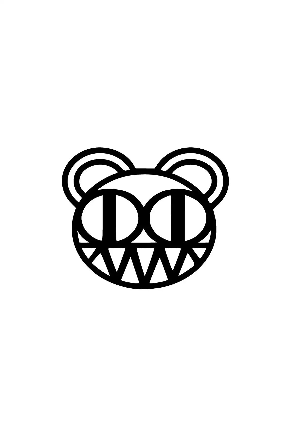 Radiohead Bear Sticker (Oto-Motor-Laptop-Duvar-Dekor) 20 x 16 cm