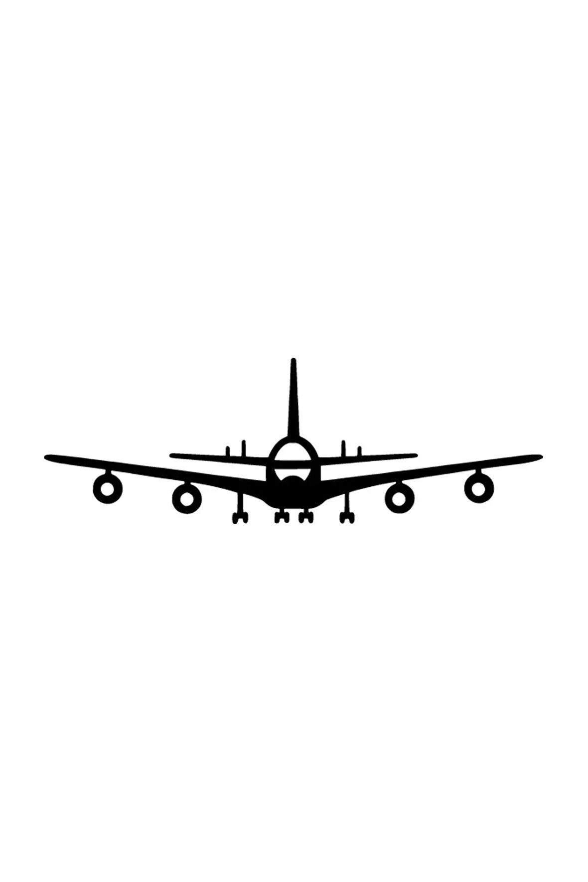 Cepheden Uçak Sticker (Oto-Motor-Laptop-Duvar-Dekor) 20 x 6 cm