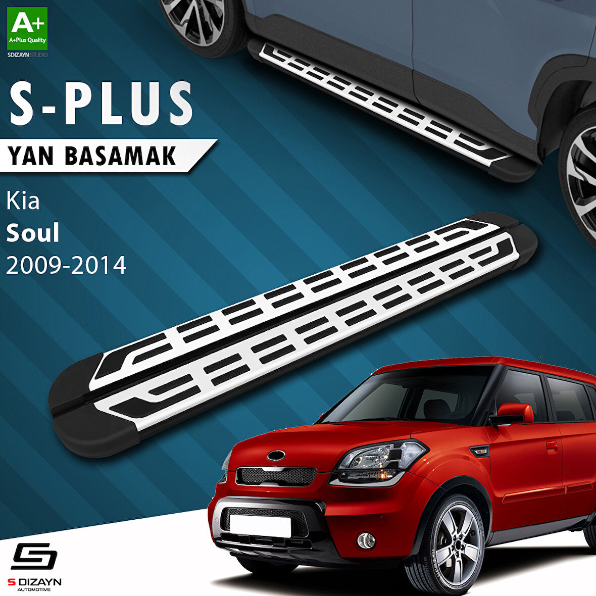 S-Dizayn Kia Soul S-Plus Gri Yan Basamak 173 Cm 2009-2014 A+ Kalite