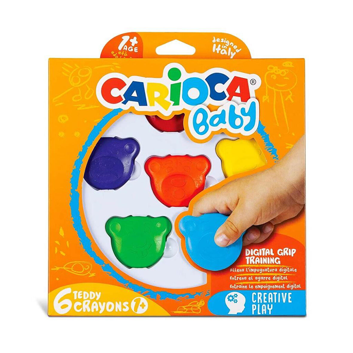 Nessiworld   Carioca Baby Teddy Crayons 6'lı
