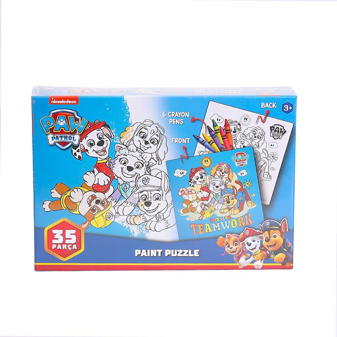 PW7930 Paw Patrol Boyamalı Puzzle -Laço