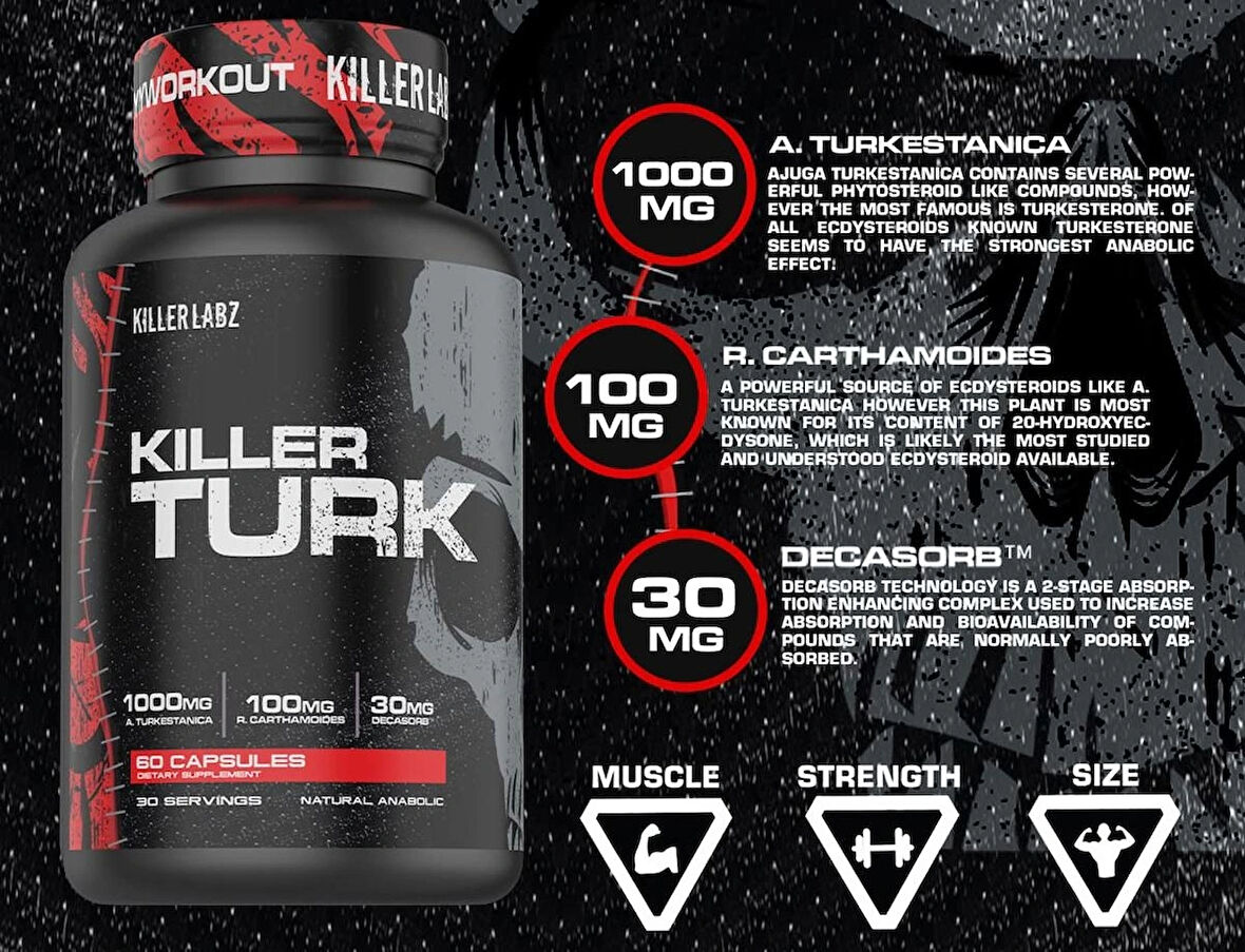 Killer Labz TURKESTERONE 1100 MG 60 Caps
