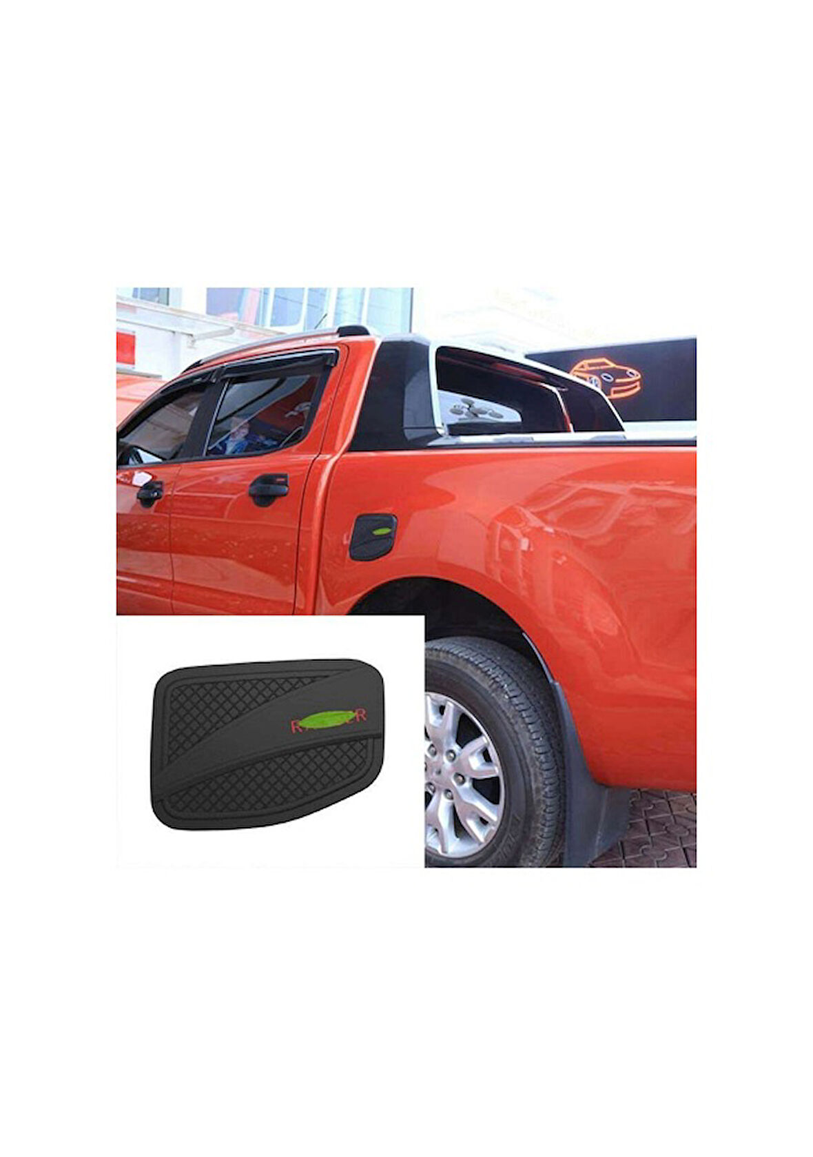 Ford Ranger 2012-2022 Sonrası Depo Kapağı Abs(Plastik) Siyah
