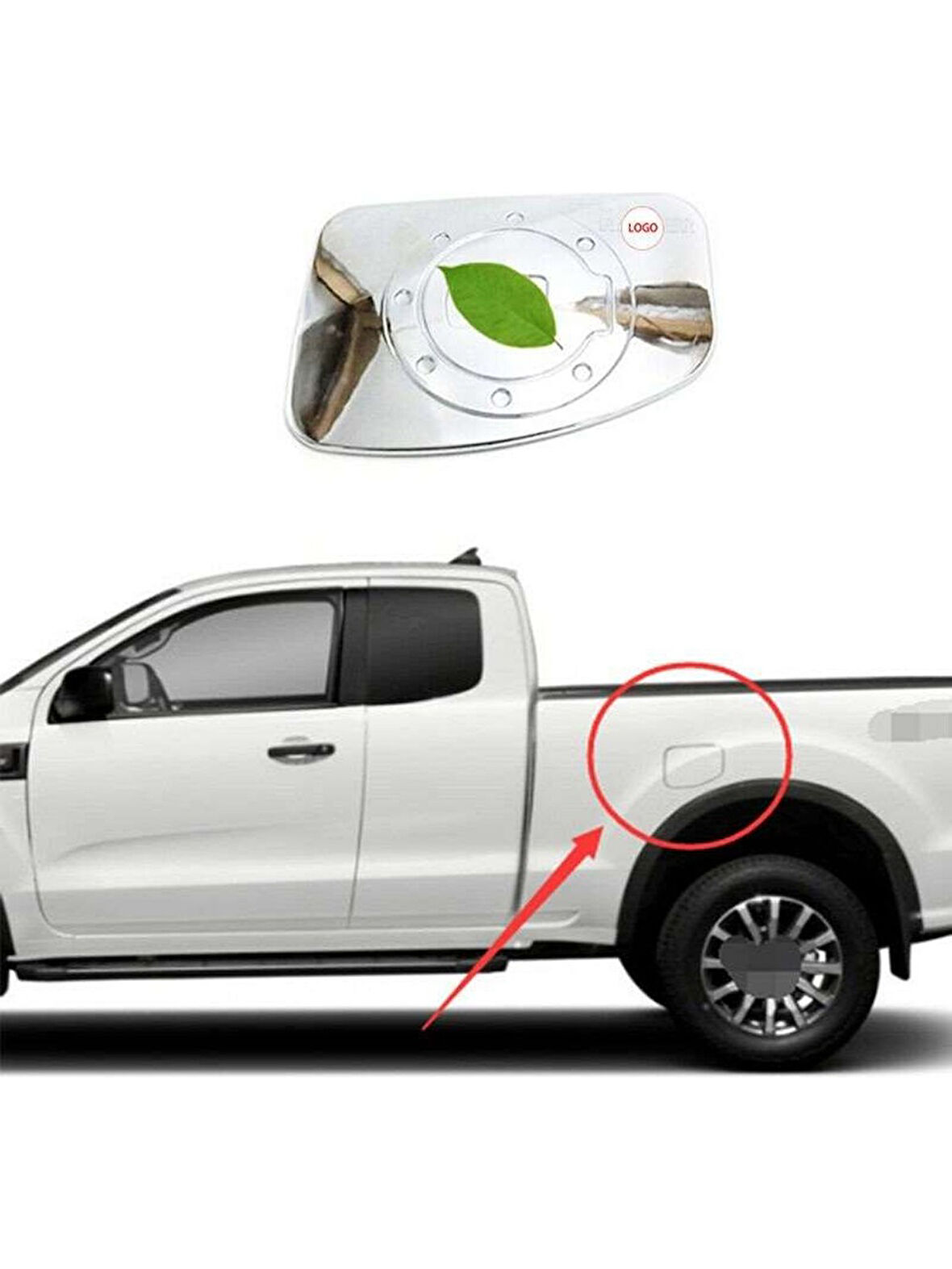 Ford Ranger 2015 Sonrası Depo Kapağı Abs(Plastik) Krom