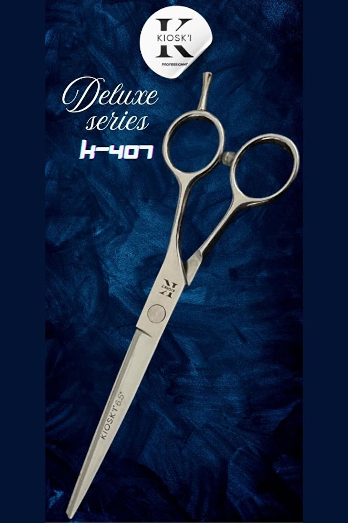 Kioski Profesyonel Deluxe Serisi 420-C Düz Makas 6,5 Numara K-407