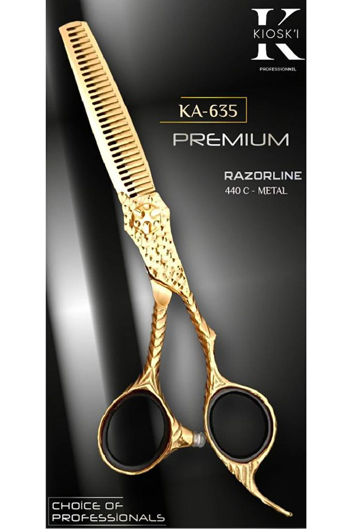 Kioski Profesyonel Premium Lüks Ara (Efile) Makas 440-C 6 Numara KA-635