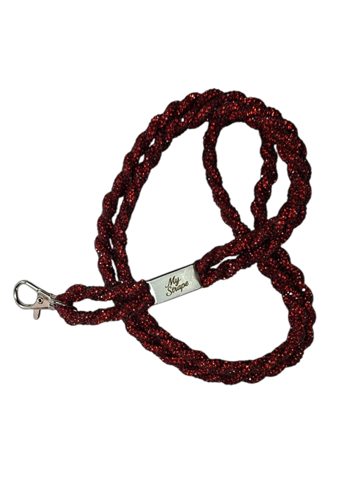 KIRMIZI  TAŞLI ÖRGÜ TELEFON BOYUN ASKISI TÜM KILIFLARA UYUMLU