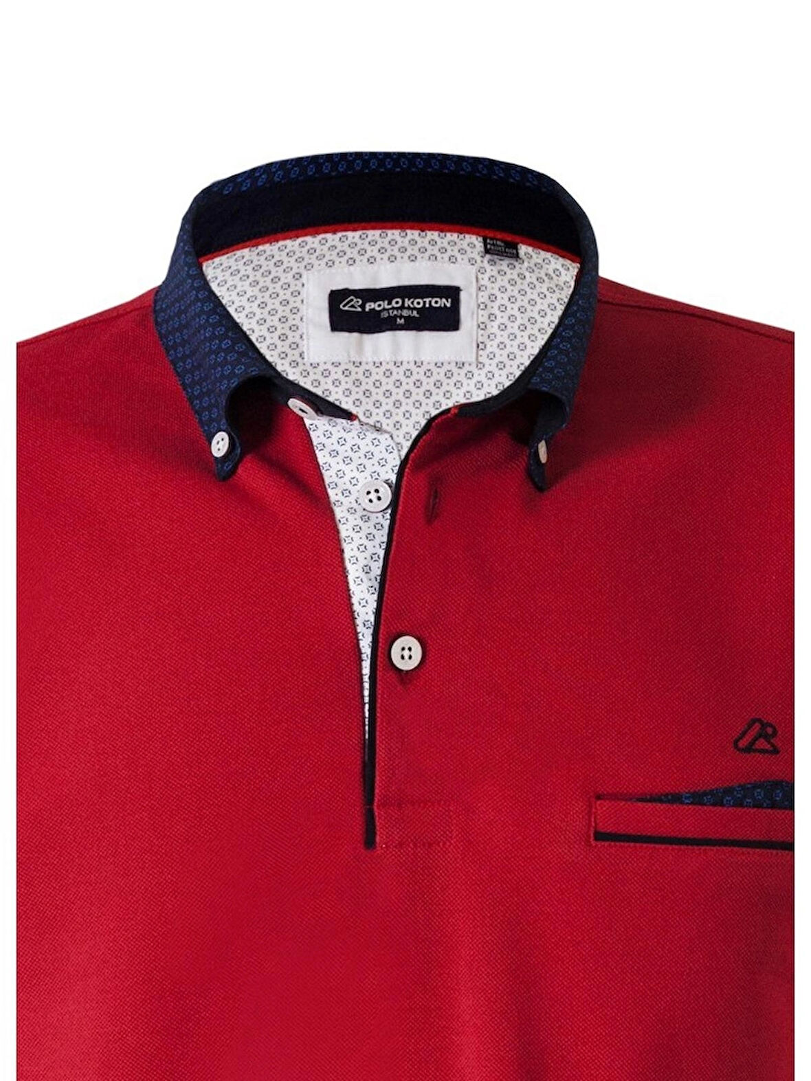 POLOKOTON % 100 PAMUK Polo Yaka Cepli Erkek Kısa Kollu T-Shirt – Kırmızı
