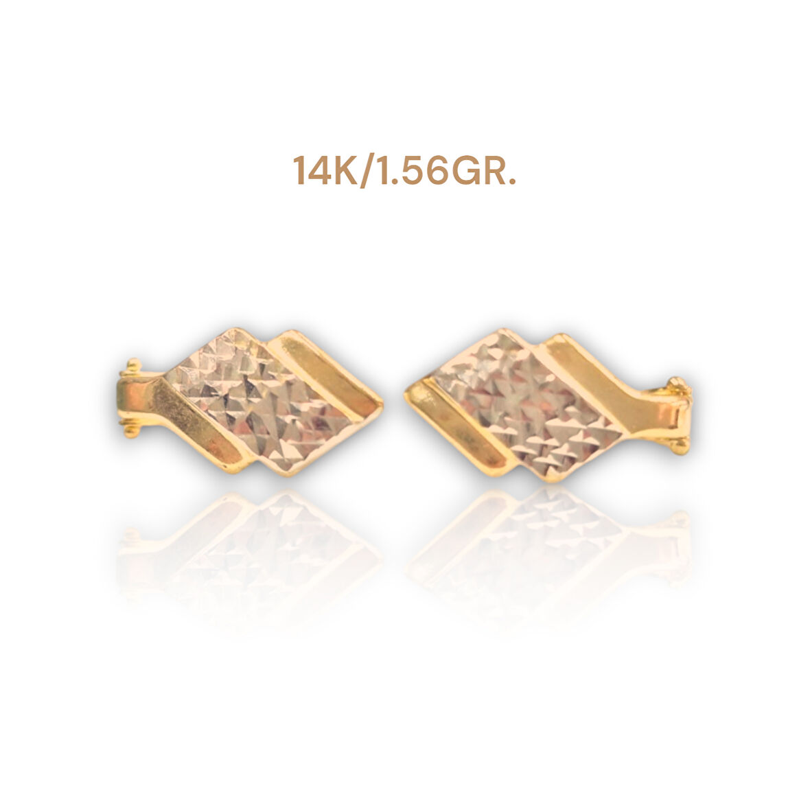 14AYAR 1.56GRAM ÇOK ŞIKLAZERLİ KÜPE