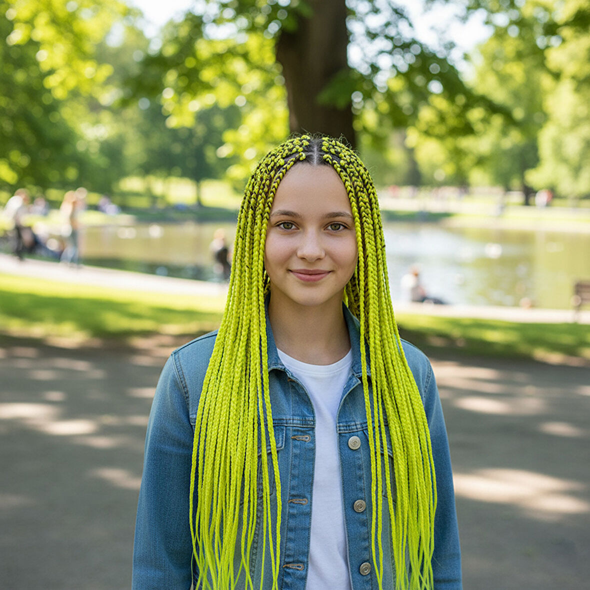 Afrika Örgüsü Ve Rasta İçin Sentetik Saç / Neon Sarı
