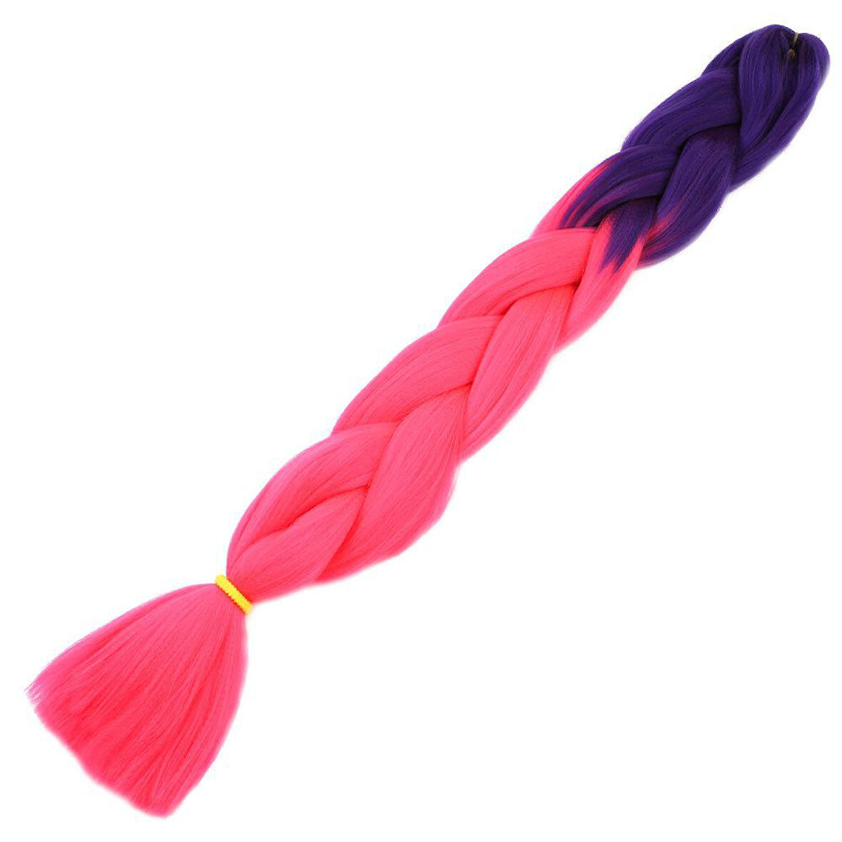 Afrika Örgülük Sentetik Ombreli Saç 100 Gr. / Mor / Neon Pembe