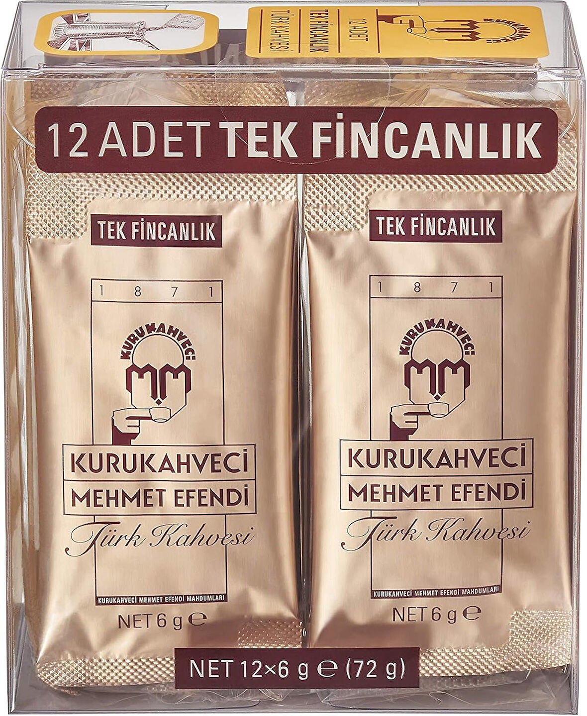 Kurukahveci Mehmet Efendi Türk Kahvesi 6 Gr X 12 Adet