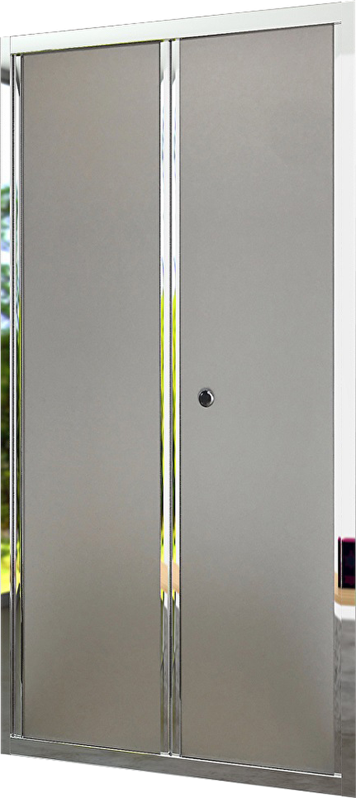 Durul Duşakabin Ön Cephe Katlanır Akordion Kapı Buzlu - 89 cm