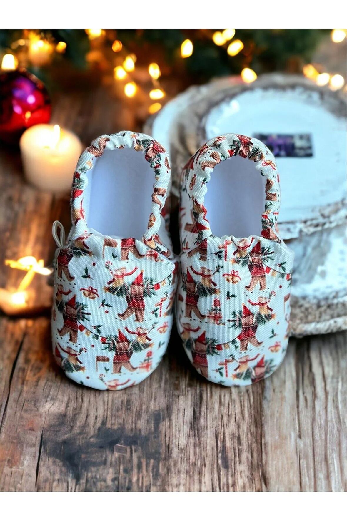Noel Ayısı Şöleni Organik Pamuk Kreş-Ev Patiği