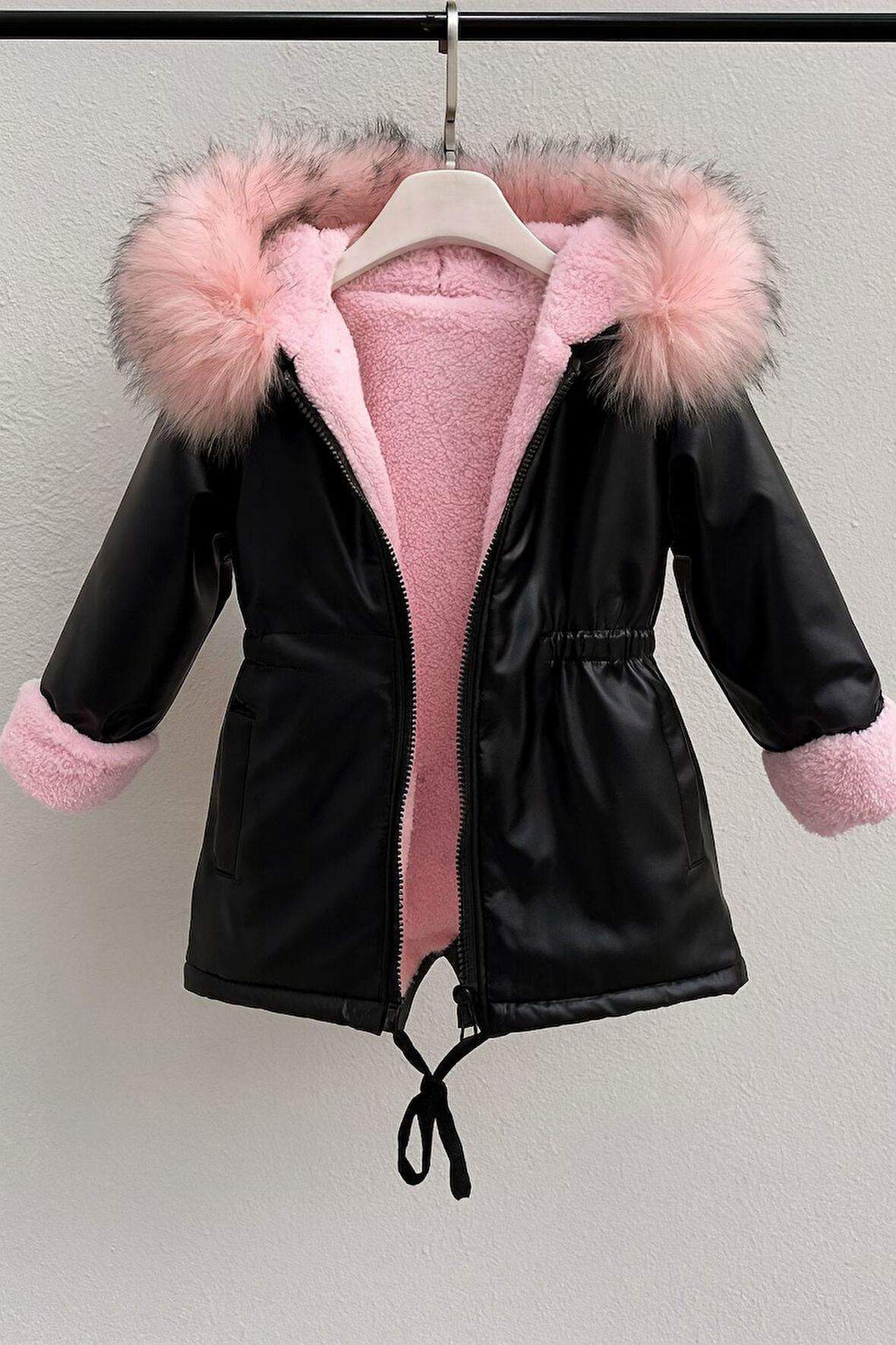 Deri Kız Çocuk Kaban 4/13 Yaş