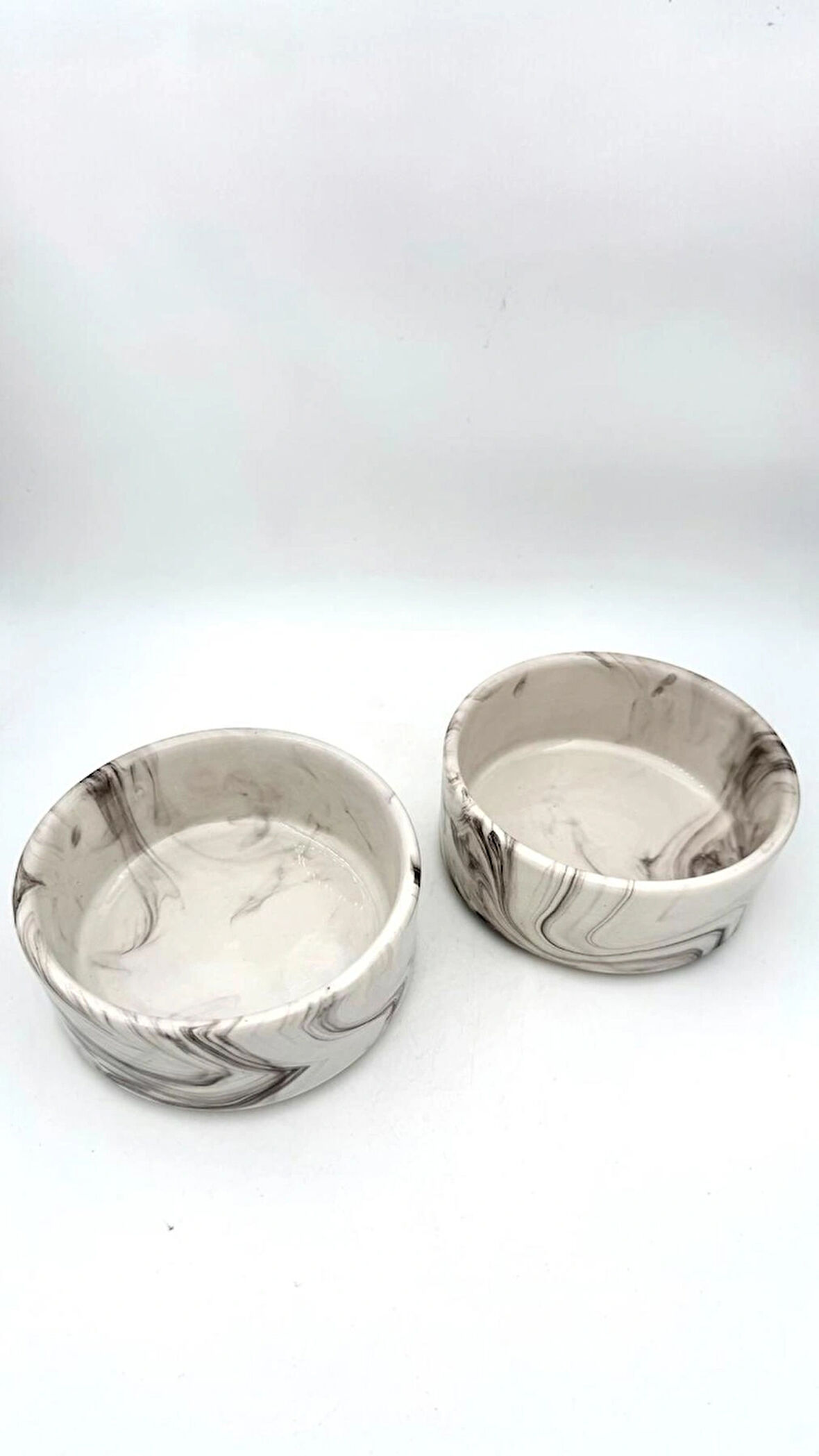 Seramik Kedi Ve Köpek Mama Su Kabı - 2 Adet (12.5 CM, 400 ML)