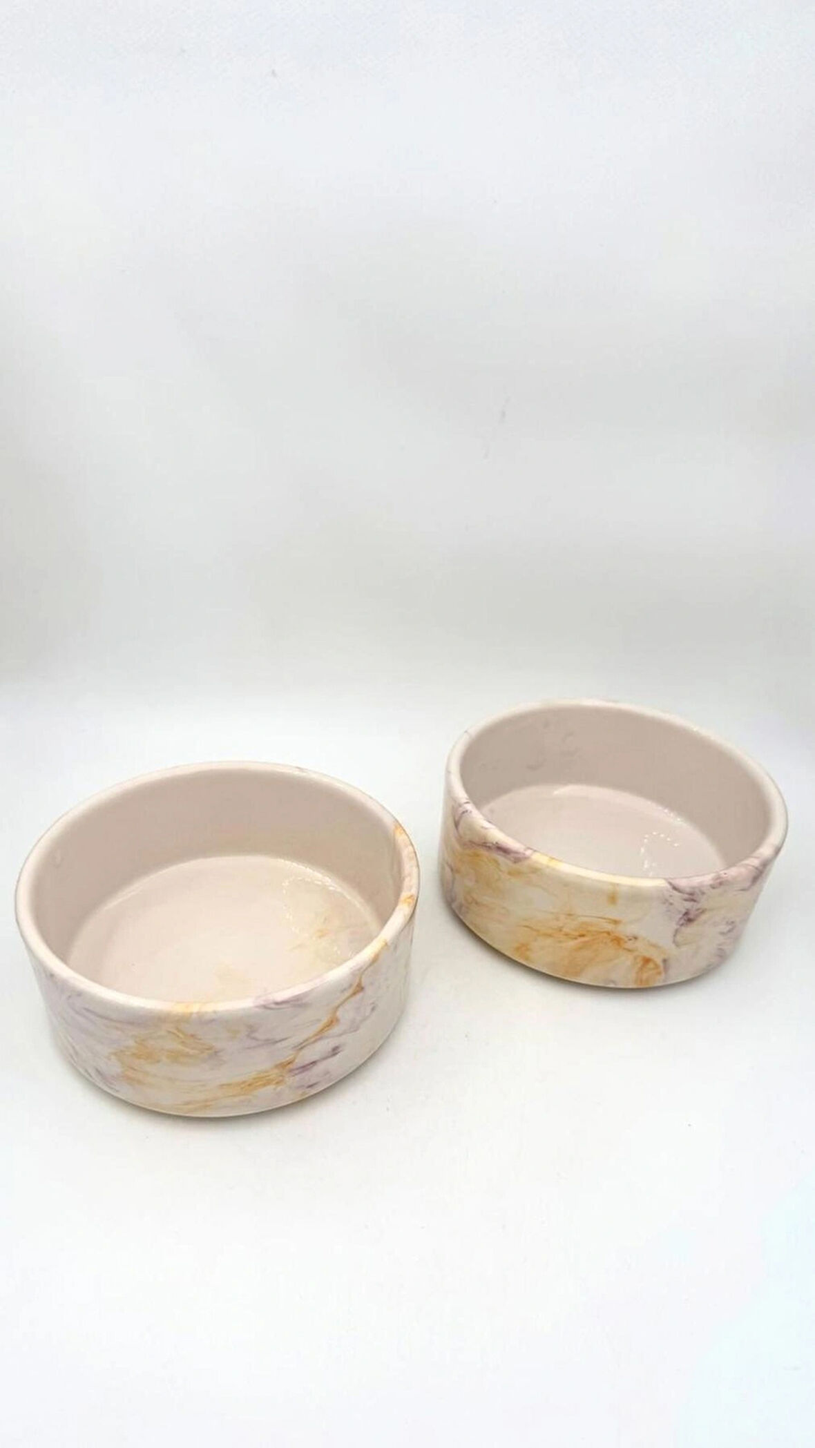 Seramik Kedi Ve Köpek Mama Su Kabı - 2 Adet (12.5 CM, 400 ML)
