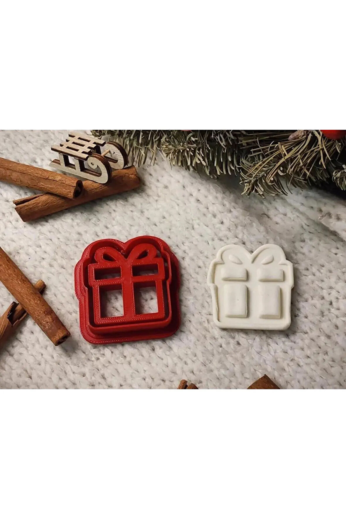 Just3dprintings Hediye Paketi Şekilli Kurabiye Kalıbı
