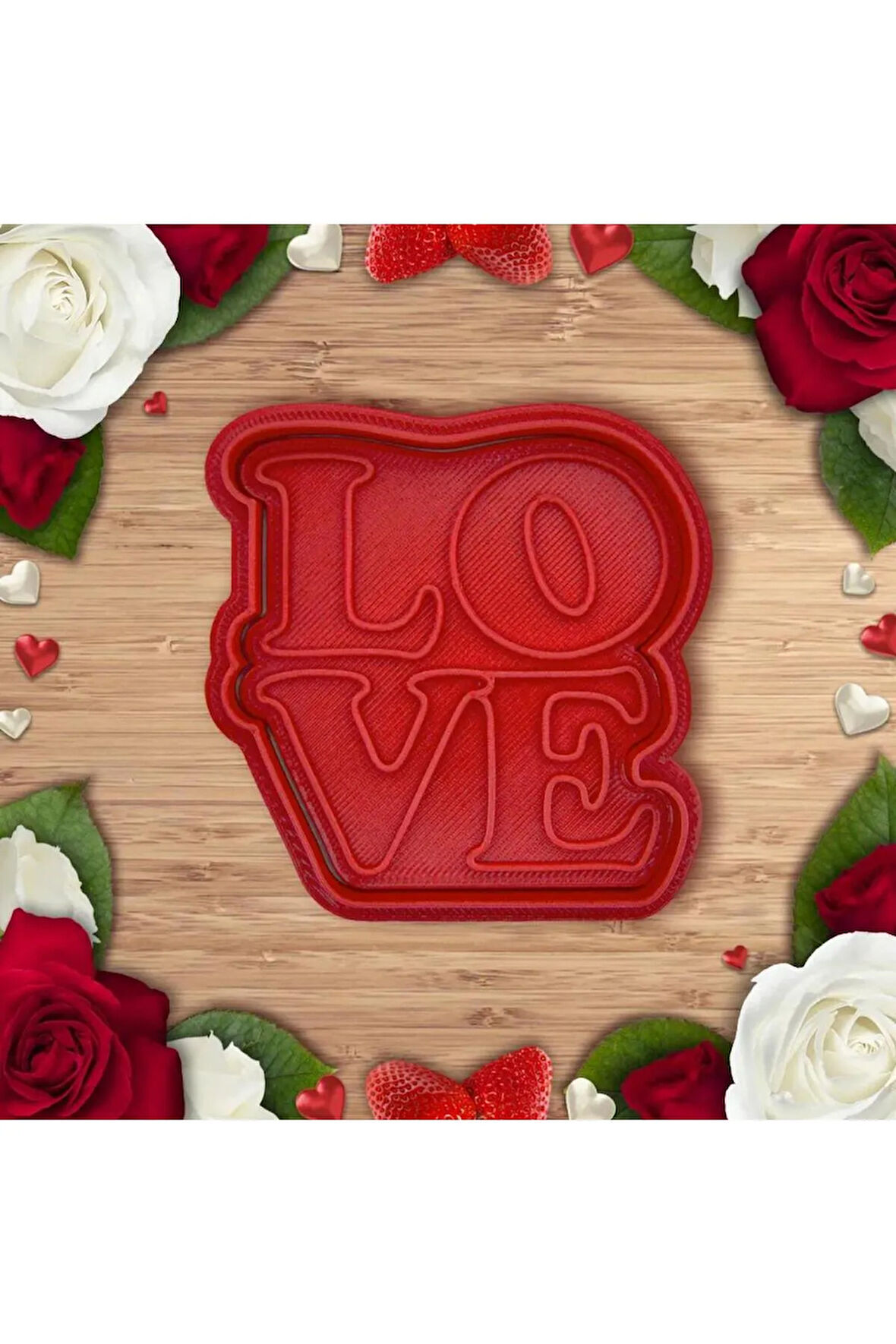 Just3dprintings Love Şekilli Kurabiye Kalıbı